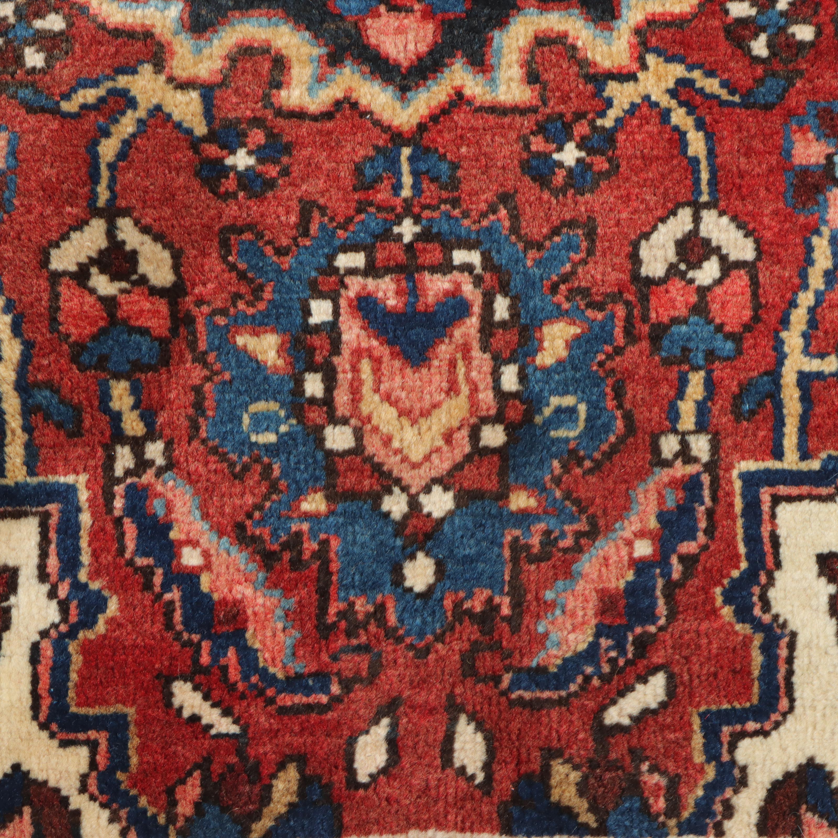 1'10 x 6'11 Hand-Knotted Persian Heriz Carpet Runner