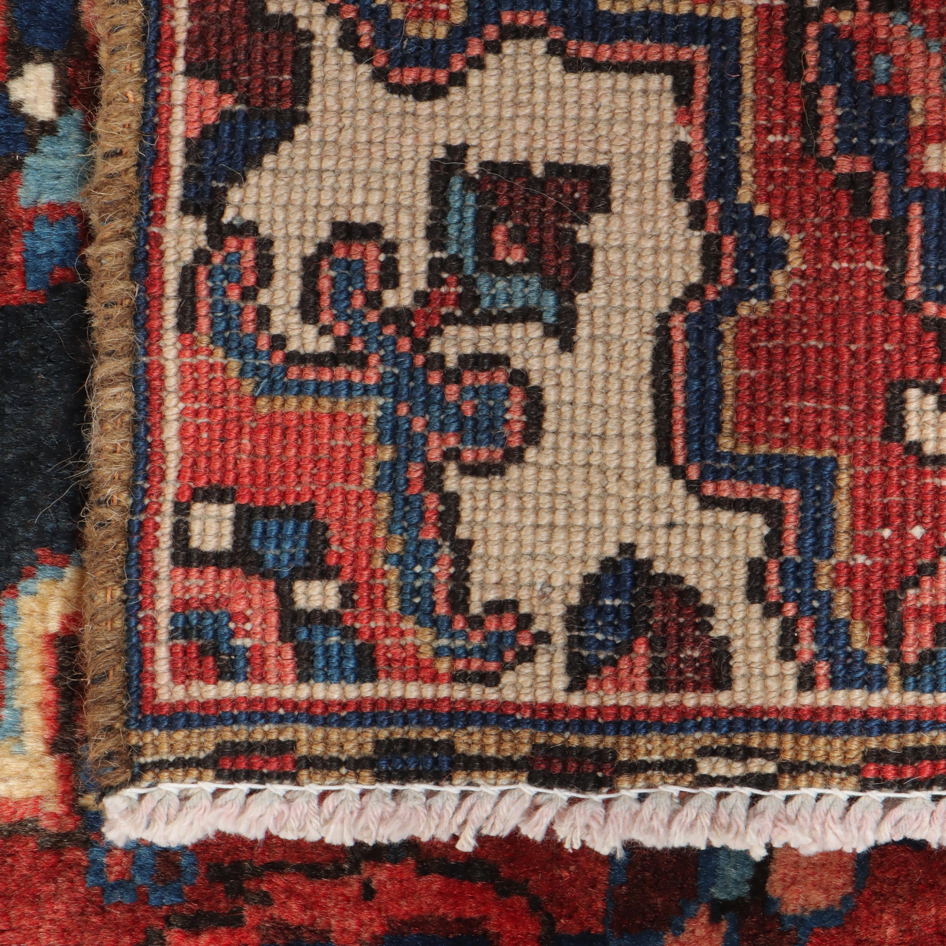 1'10 x 6'11 Hand-Knotted Persian Heriz Carpet Runner