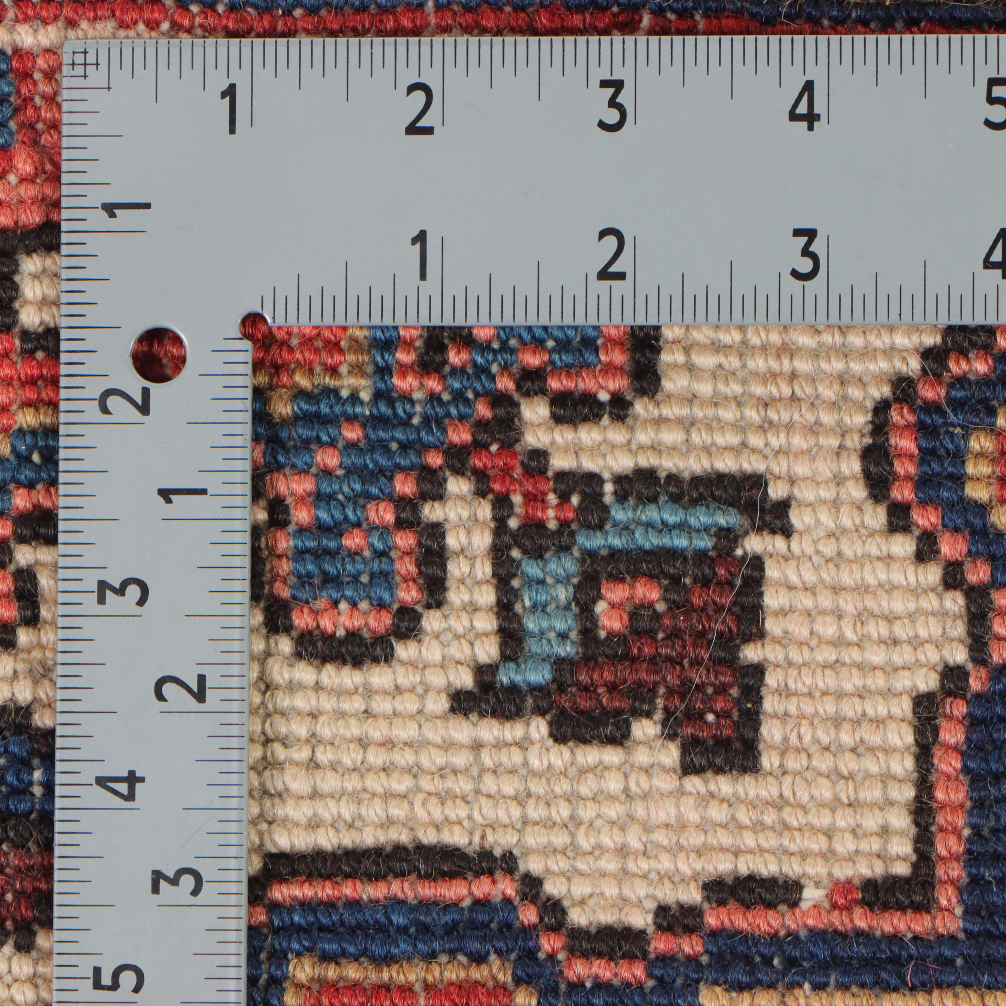 1'10 x 6'11 Hand-Knotted Persian Heriz Carpet Runner