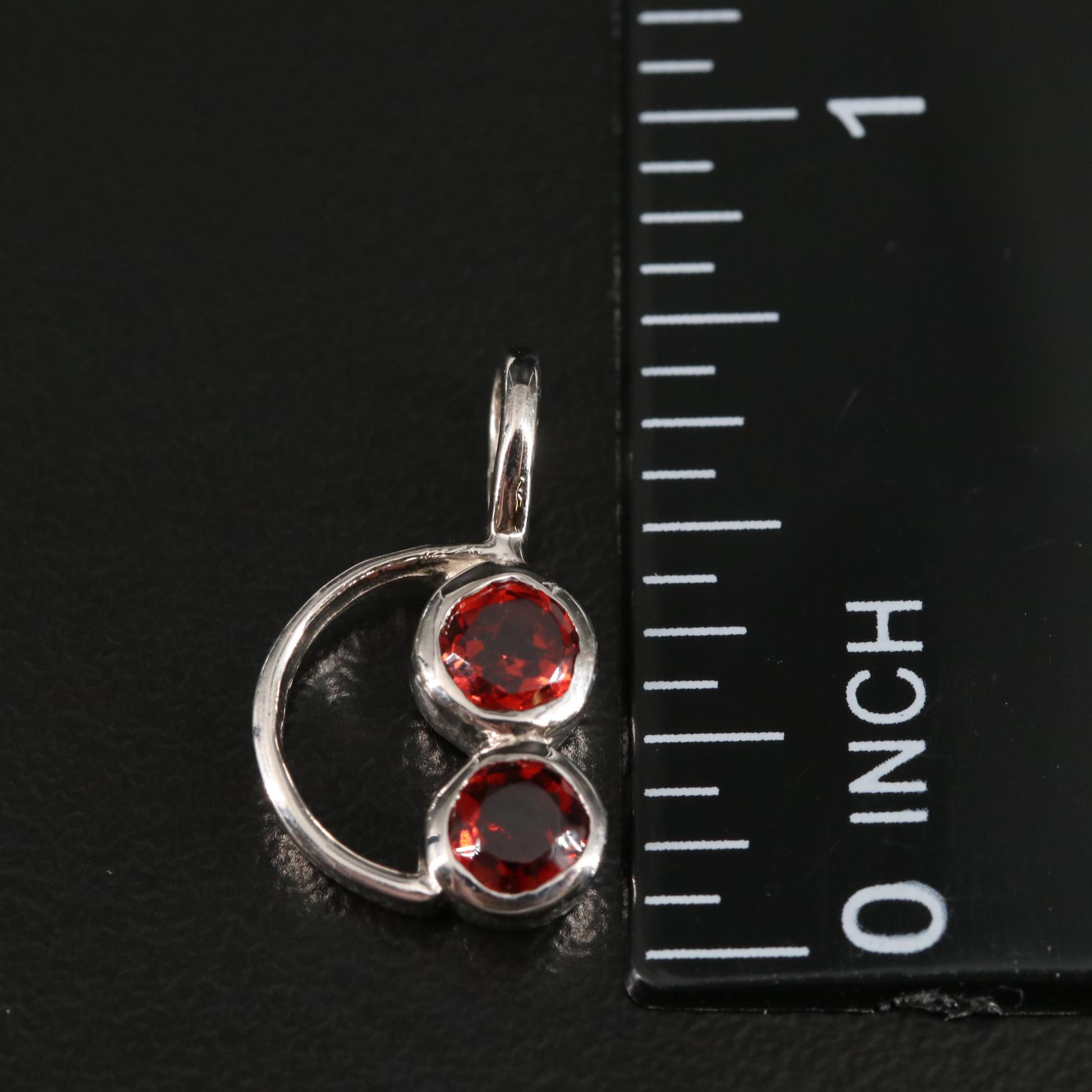 Sterling Garnet Pendant
