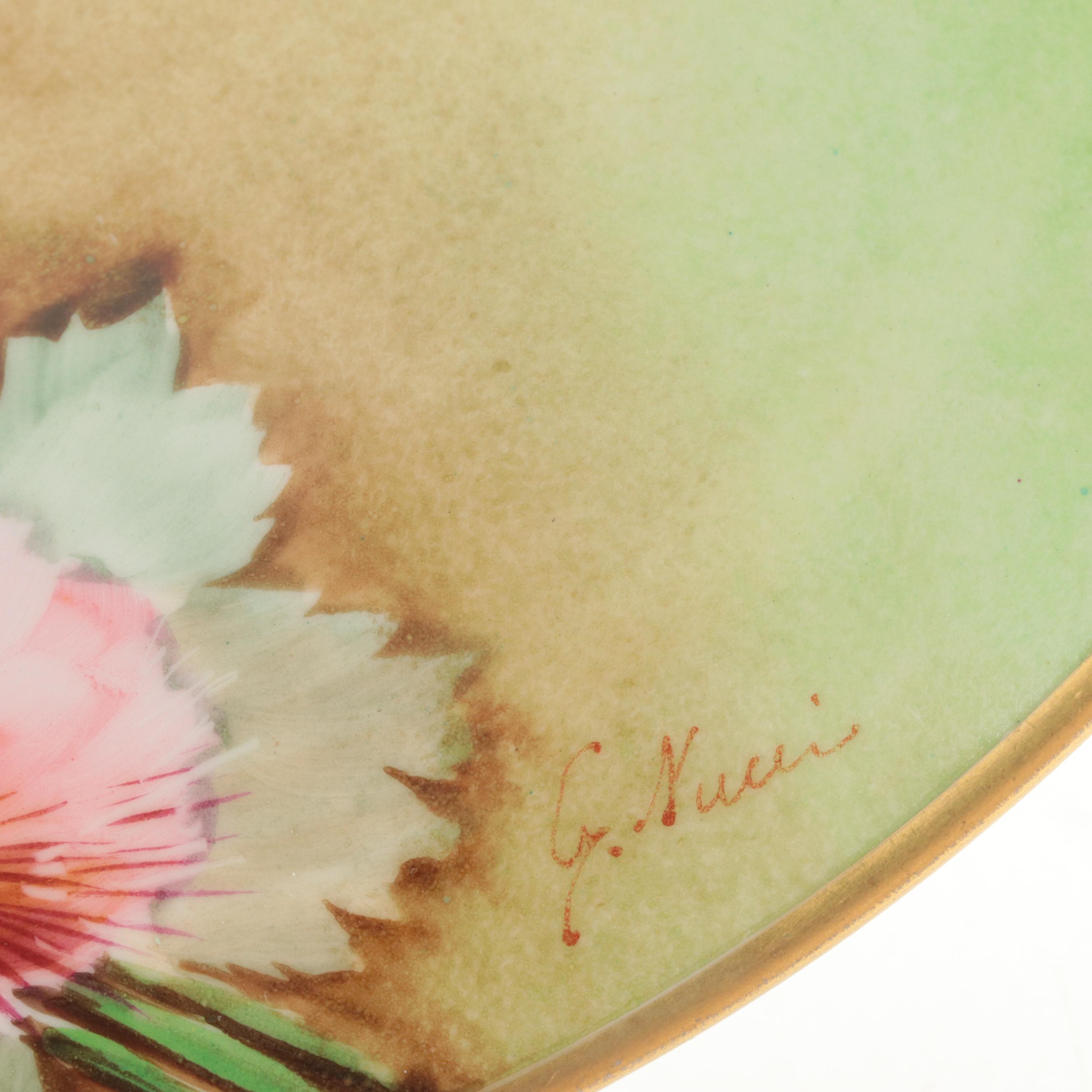 Richard Ginori and Other Hand-Painted Porcelain and Ceramic Cabinet Plates