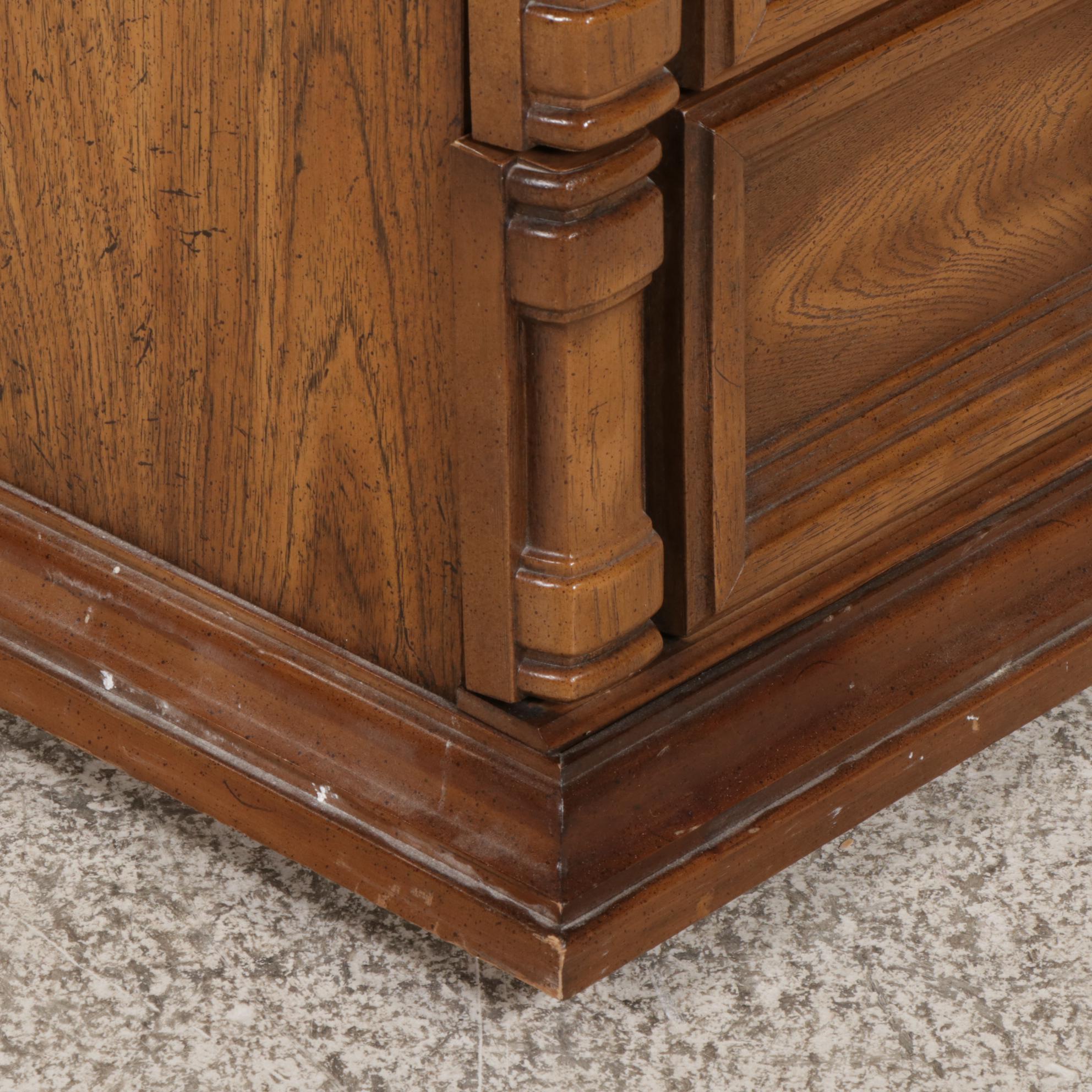 Mediterranean Style Five-Drawer Chest with Doors, 1970s