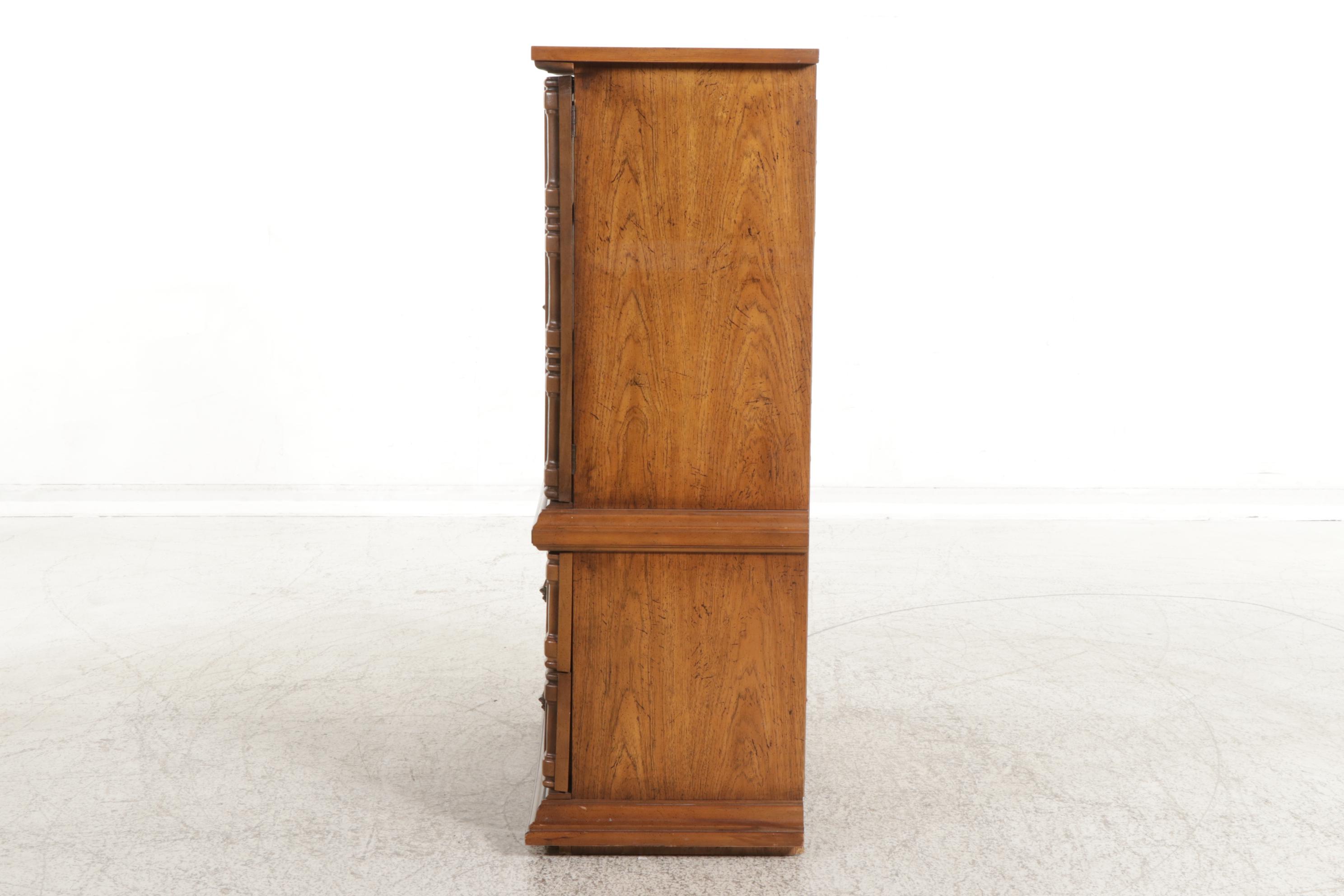Mediterranean Style Five-Drawer Chest with Doors, 1970s