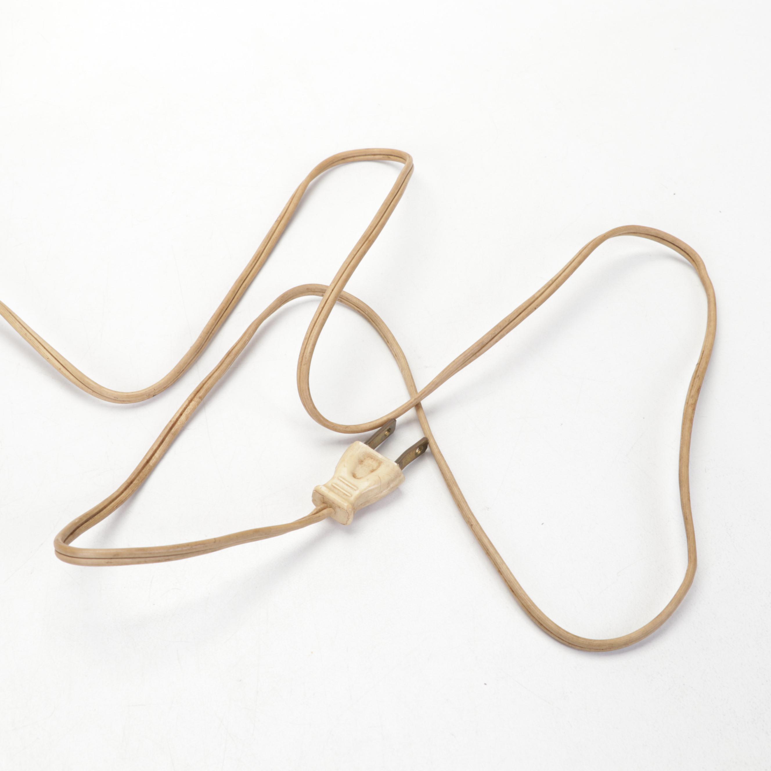 Two Carved Marble Table Lamps, Mid-20th Century