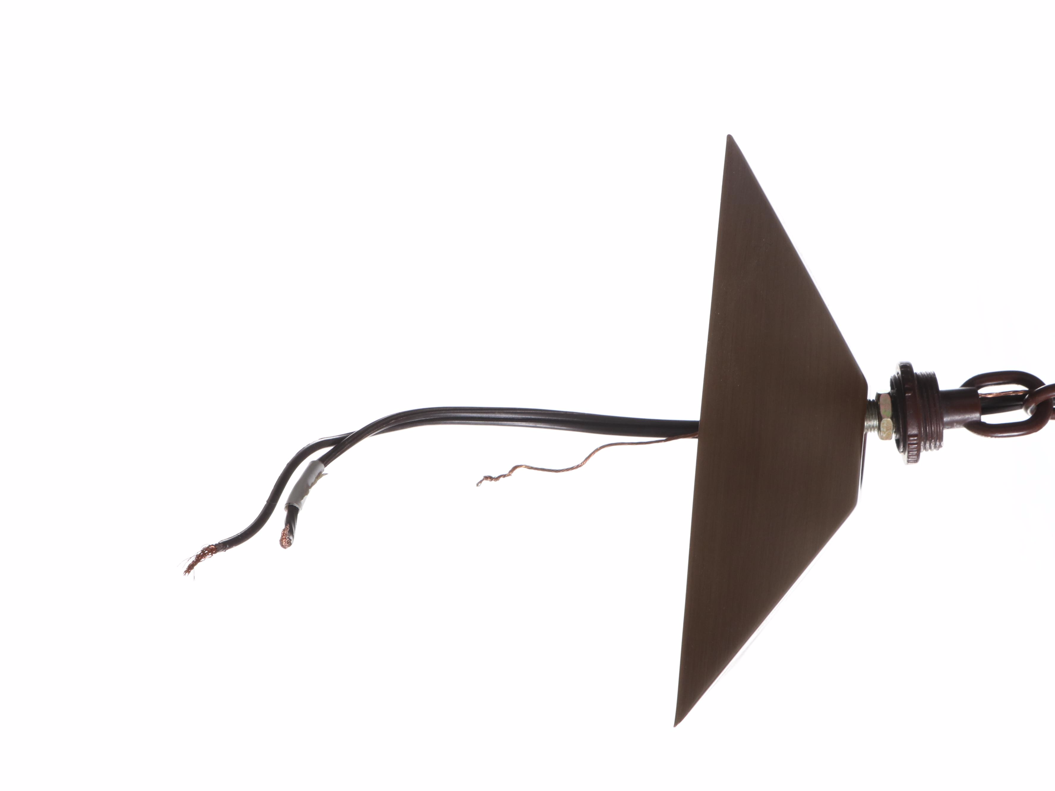 Prairie Style Four-Arm Slag Glass Chandelier, Mid to Late 20th Century