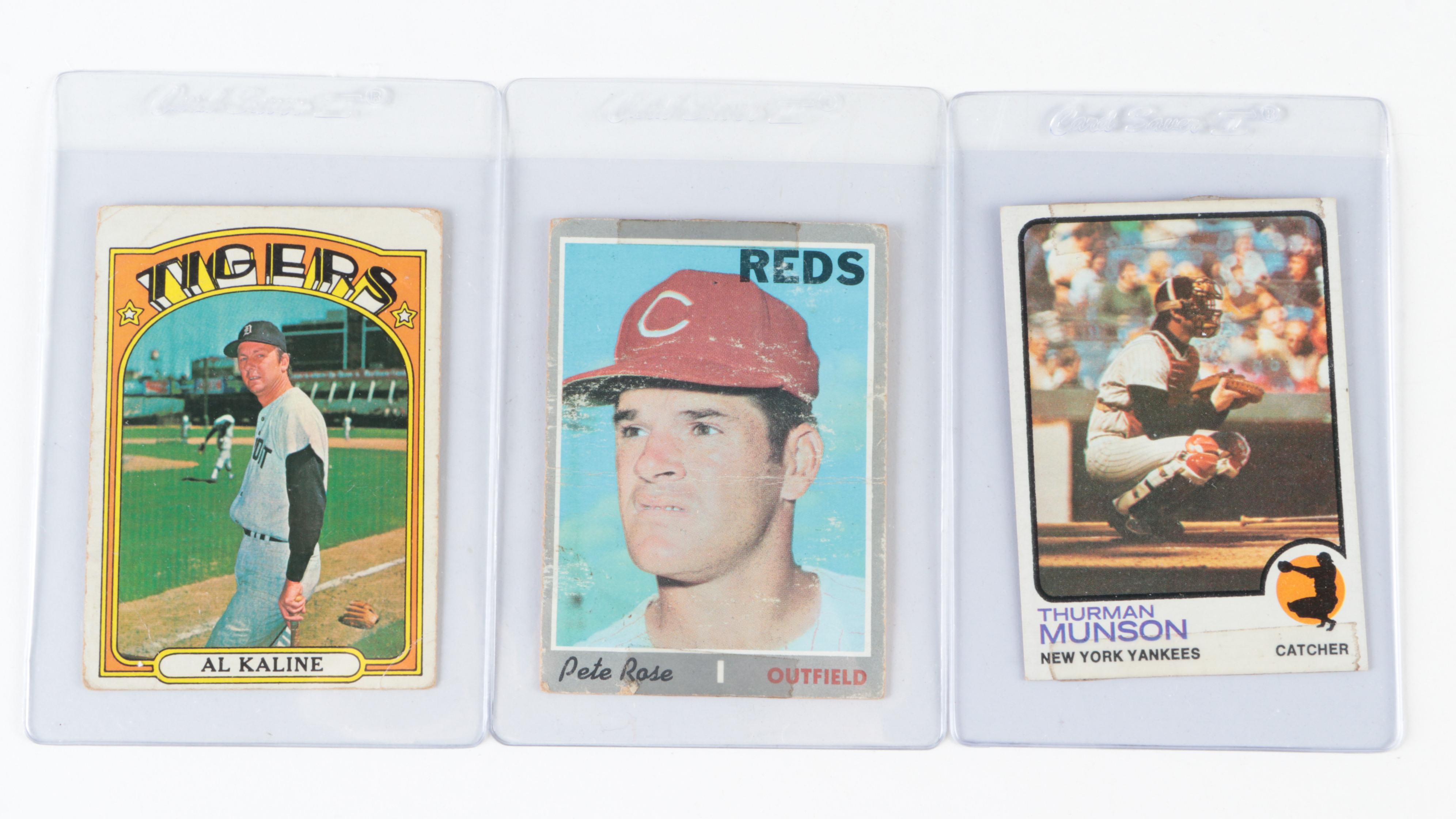 Topps, Other Baseball Cards with Rose, Brock, Kaline and More, 1960s–1970s