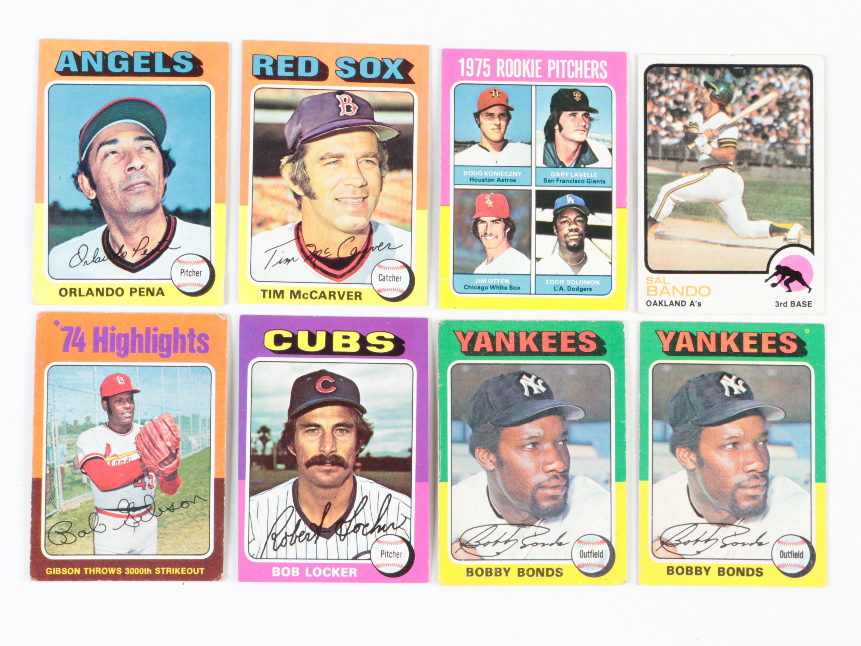 Topps, Other Baseball Cards with Rose, Brock, Kaline and More, 1960s–1970s