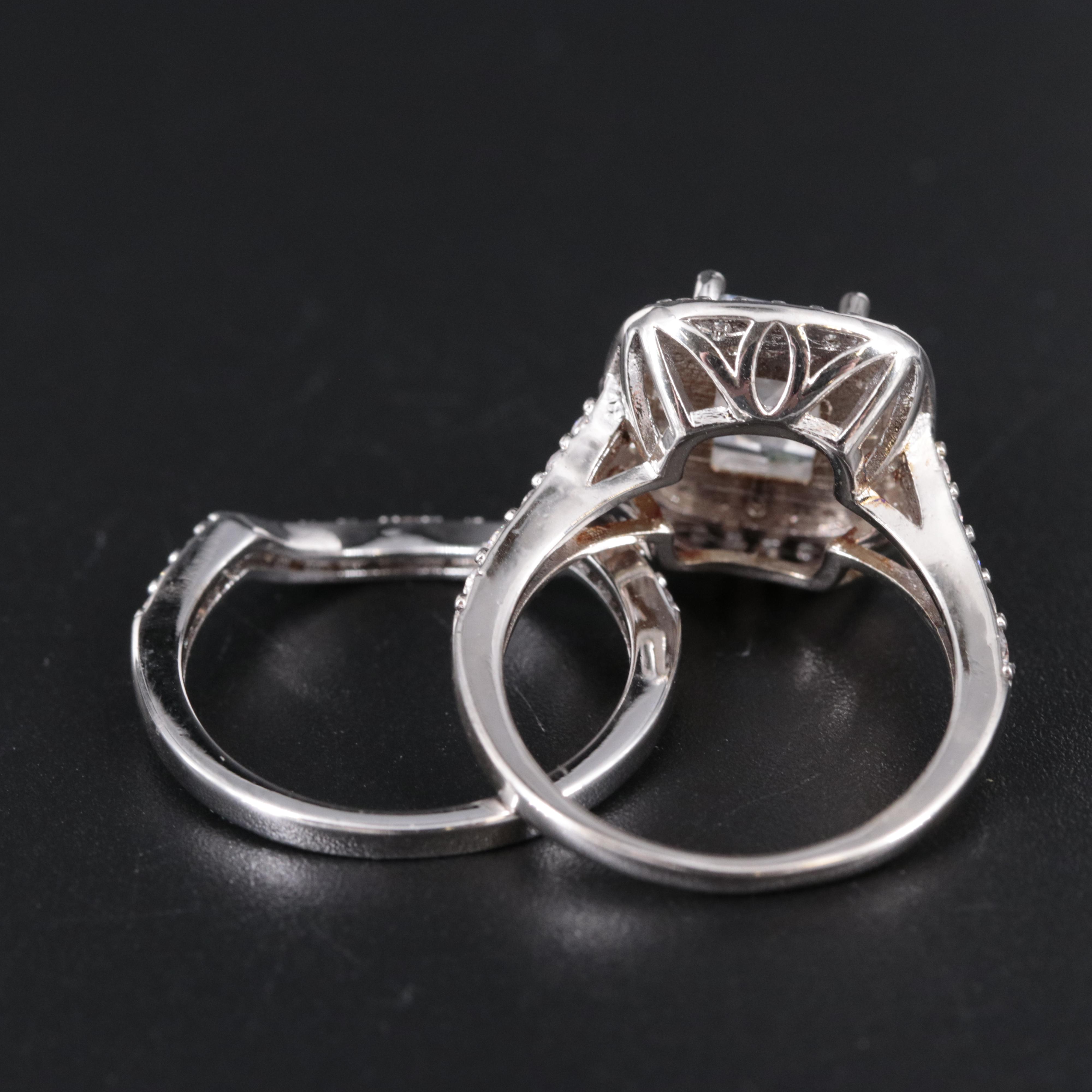 Cubic Zirconia Ring and Enhancer Band