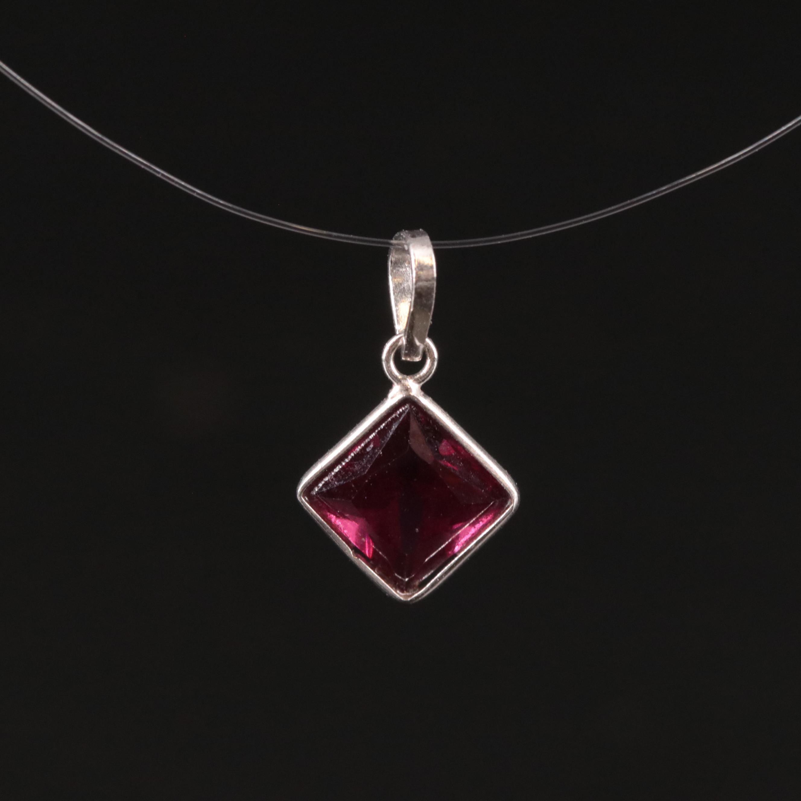 14K Rhodolite Garnet Pendant