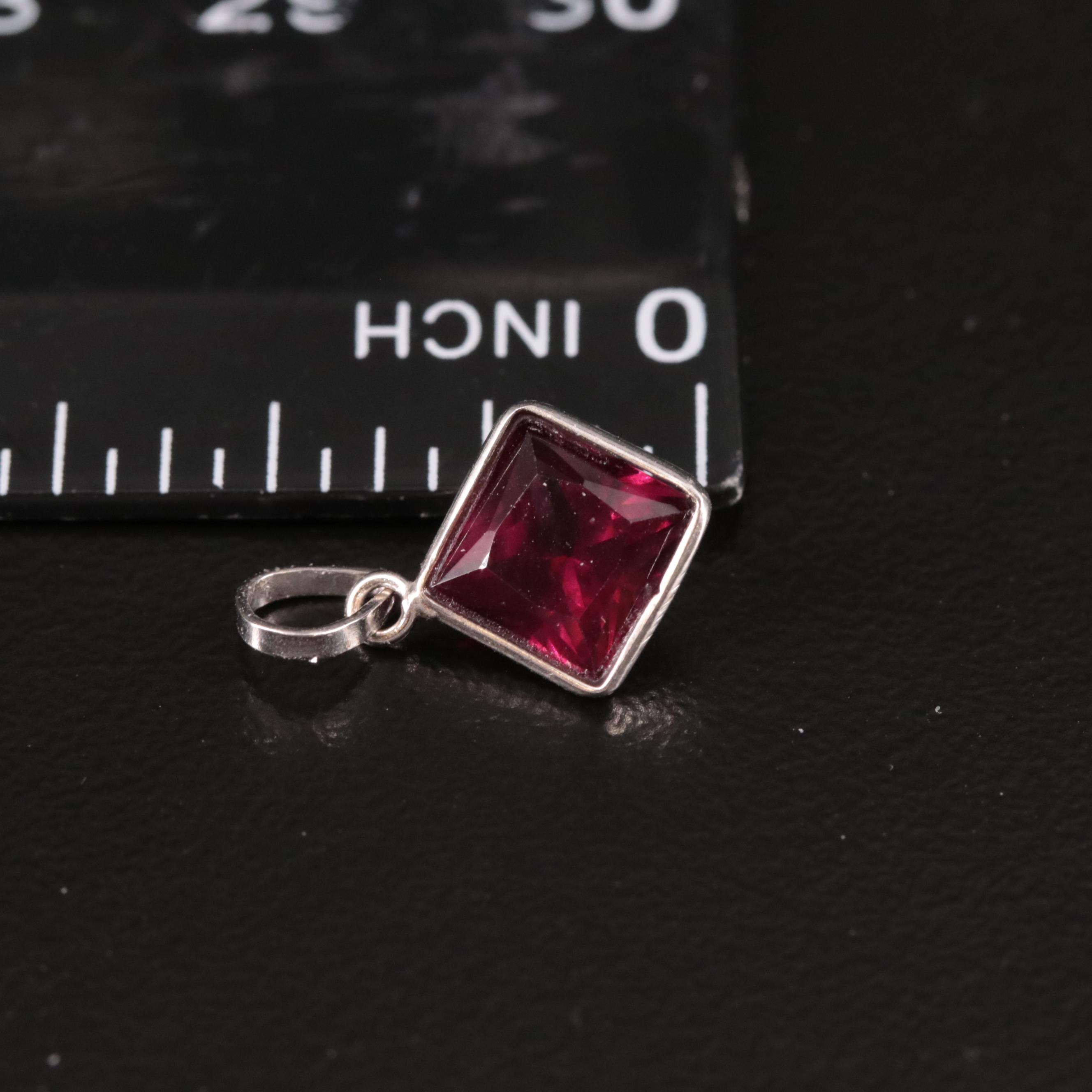 14K Rhodolite Garnet Pendant
