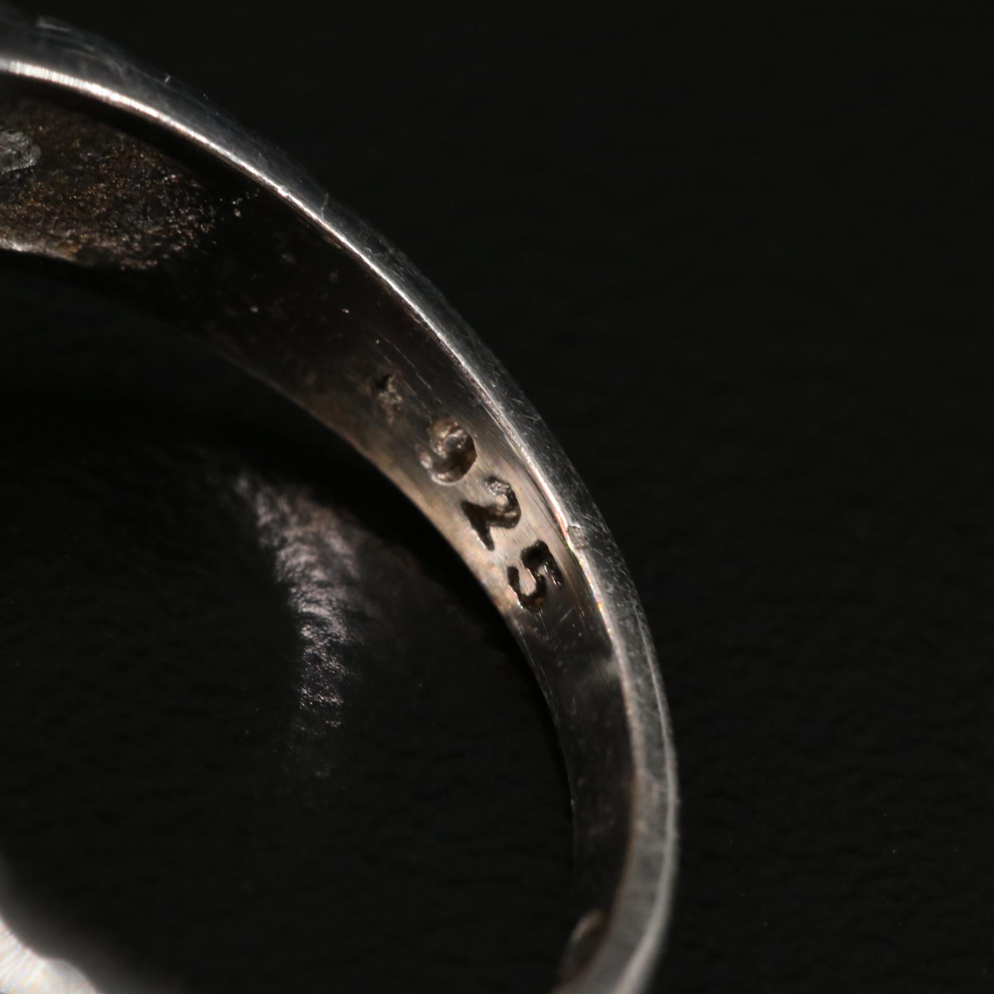 Sterling Smoky Quartz Split Shank Ring