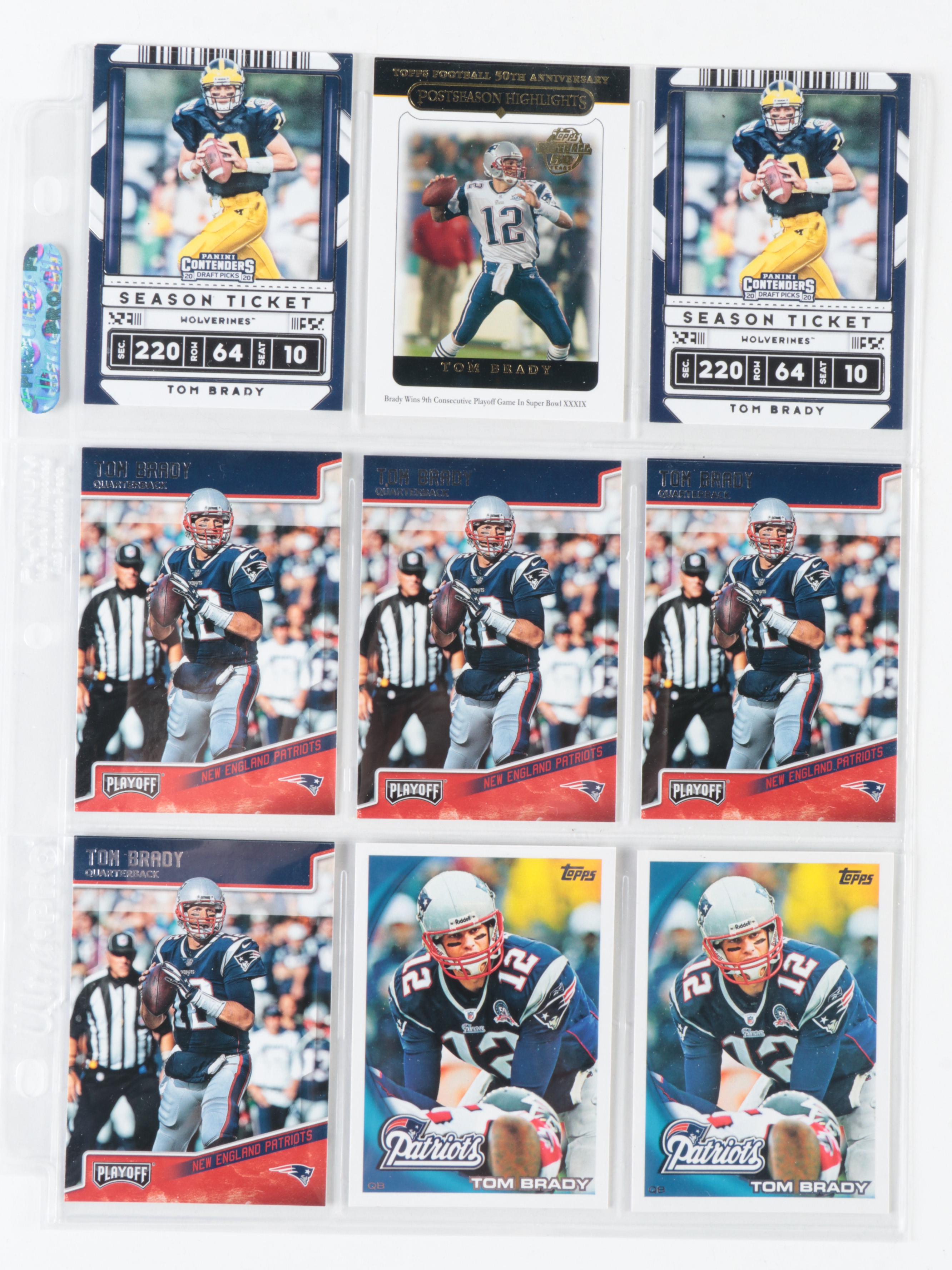 Topps, Panini Tom Brady New England Patriots Football Cards, 2010s–2020s