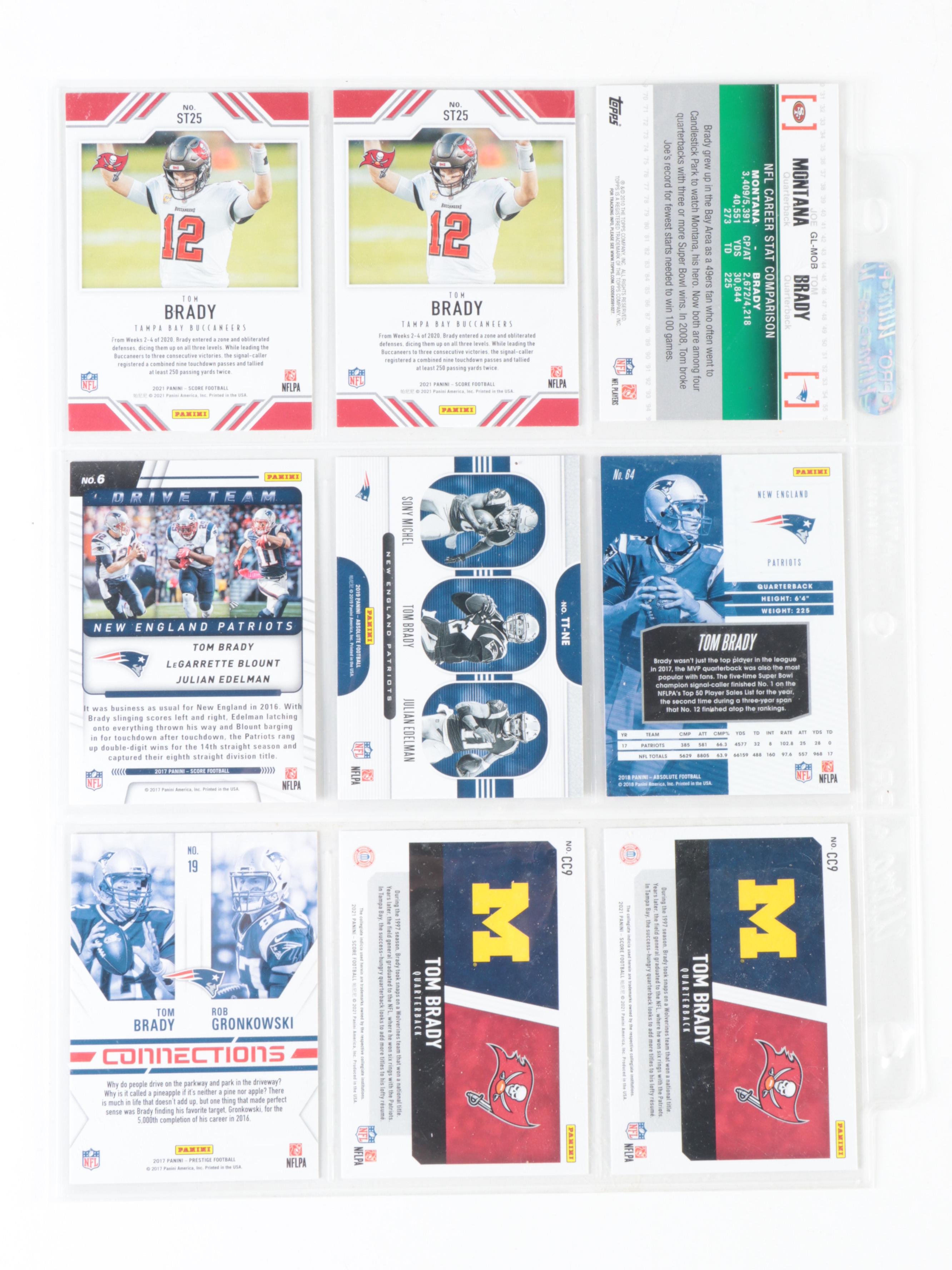 Topps, Panini Tom Brady New England Patriots Football Cards, 2010s–2020s