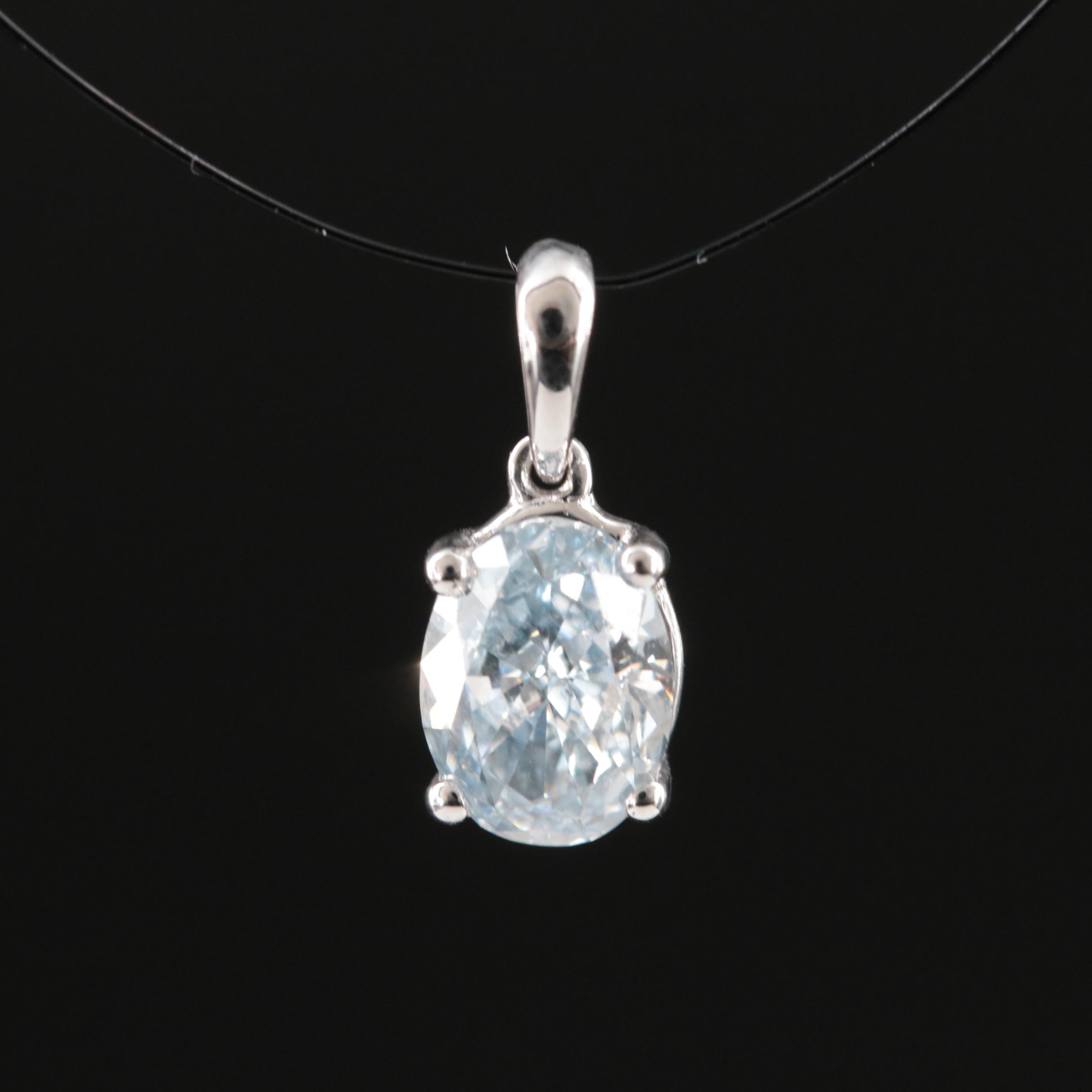 14K 0.74 CT Lab Grown Diamond Pendant