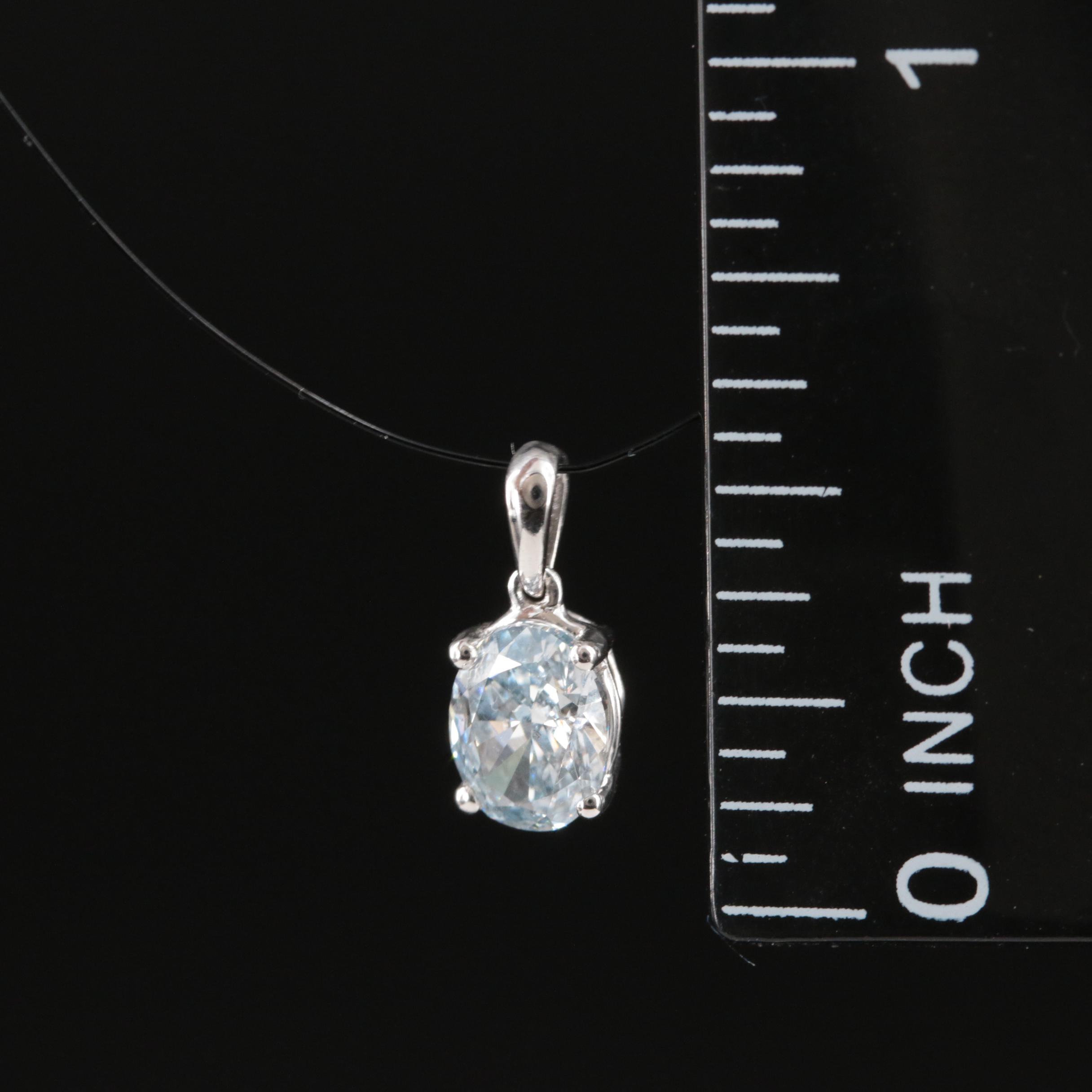 14K 0.74 CT Lab Grown Diamond Pendant