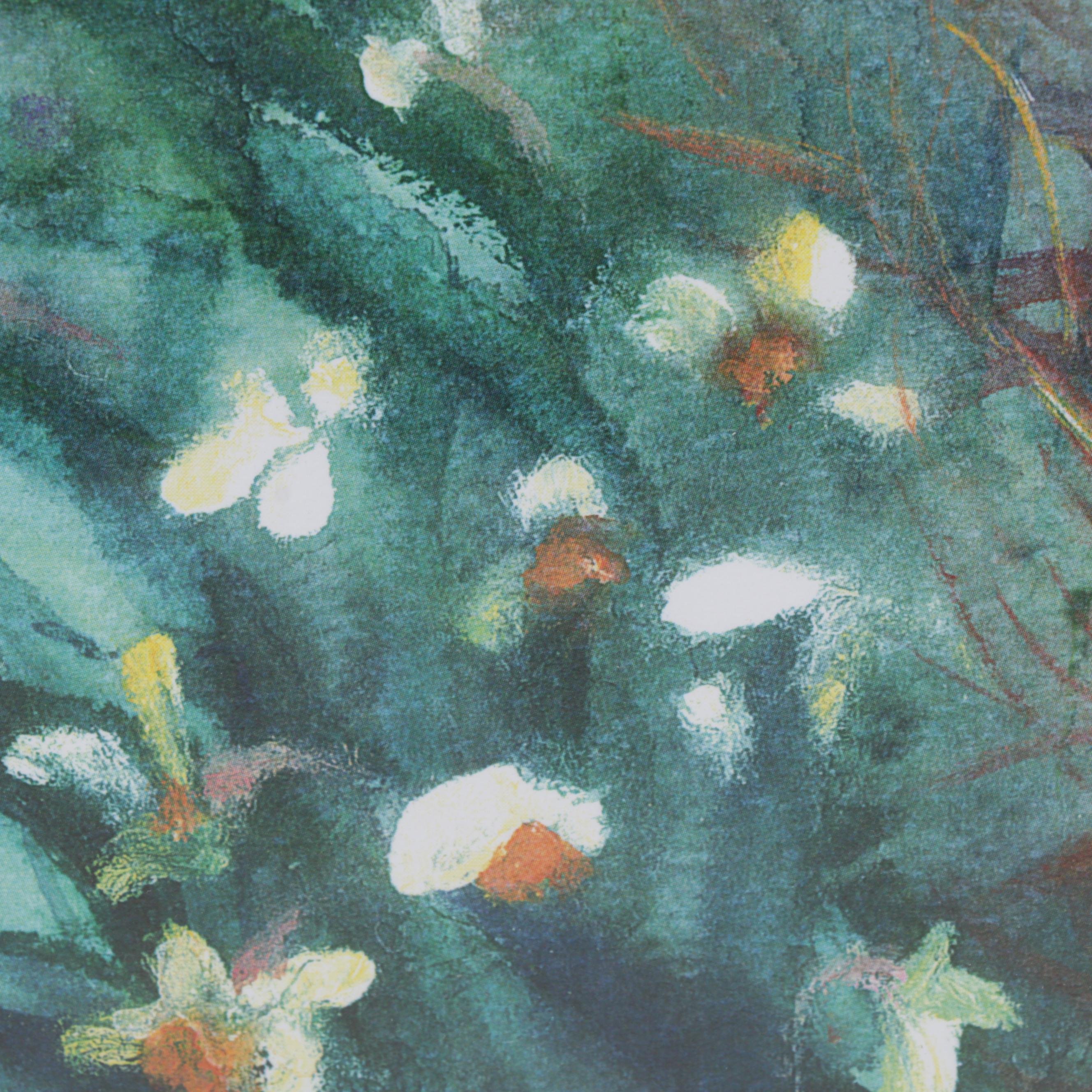 Naichuan Peng Giclées "Flowers on the Hill" and "Red Door #3," 21st Century