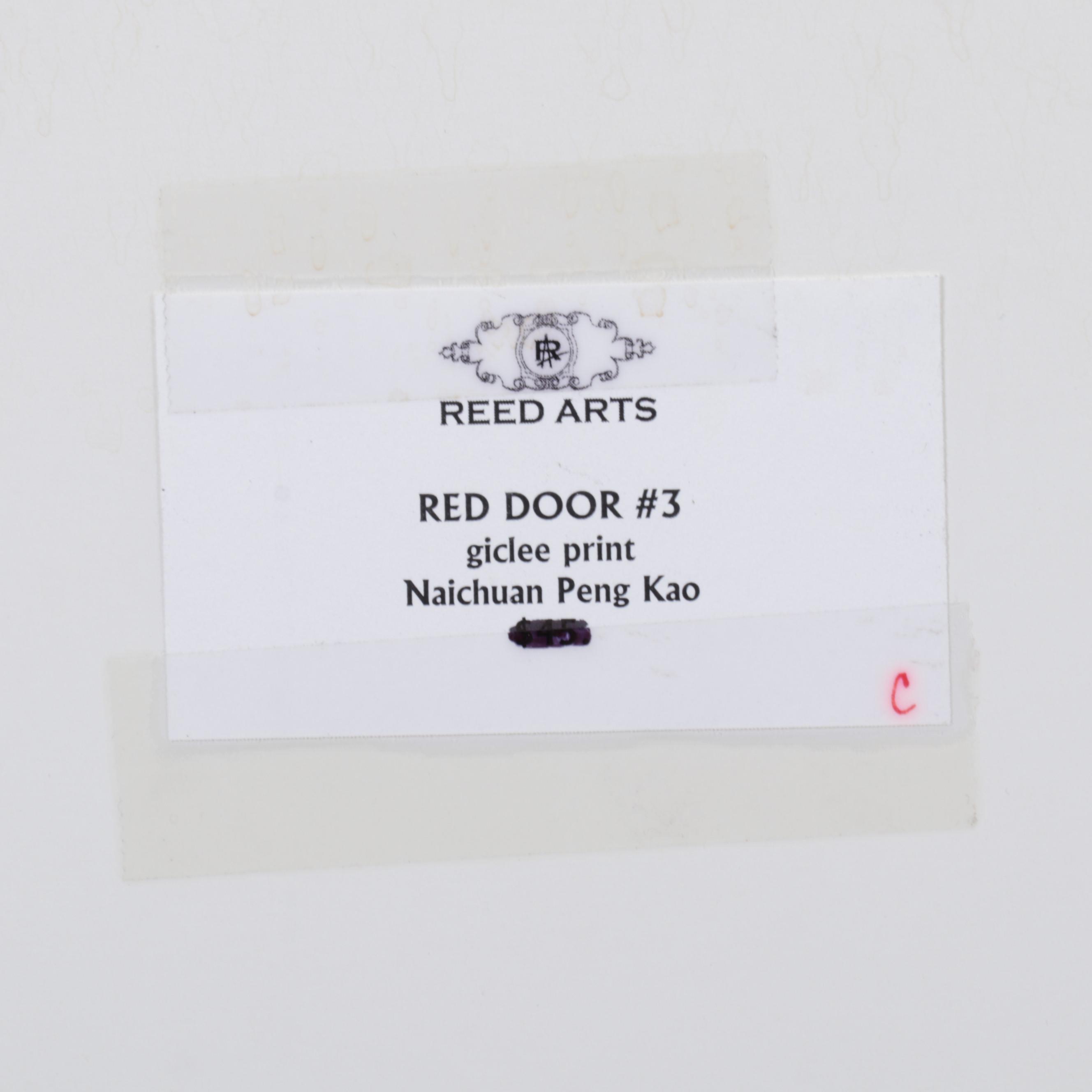 Naichuan Peng Giclées "Flowers on the Hill" and "Red Door #3," 21st Century