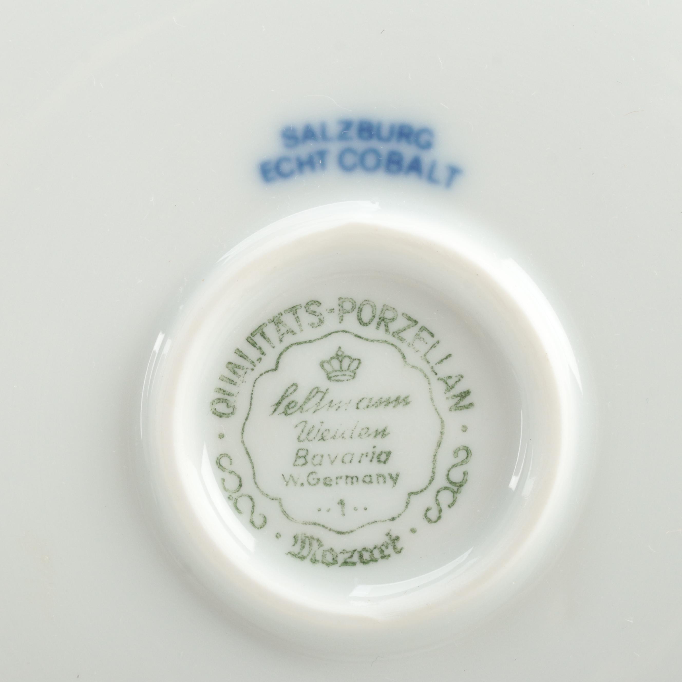 Carl Teichert Blue Onion Style with Seltmann and Other English Flo Blue Plates