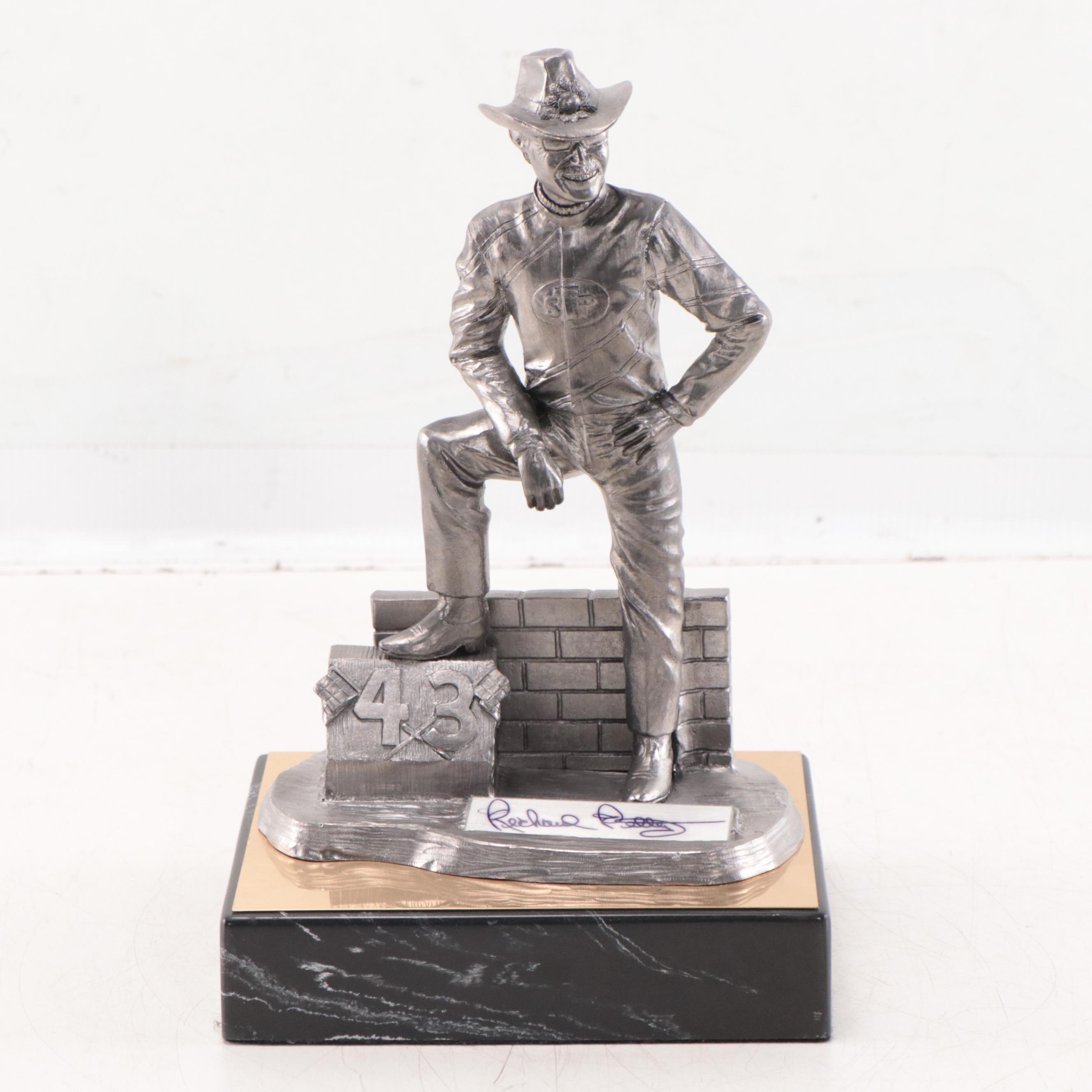 Richard Petty Signed Limited Edition Pewter Figurine by Michael Ricker, 1995