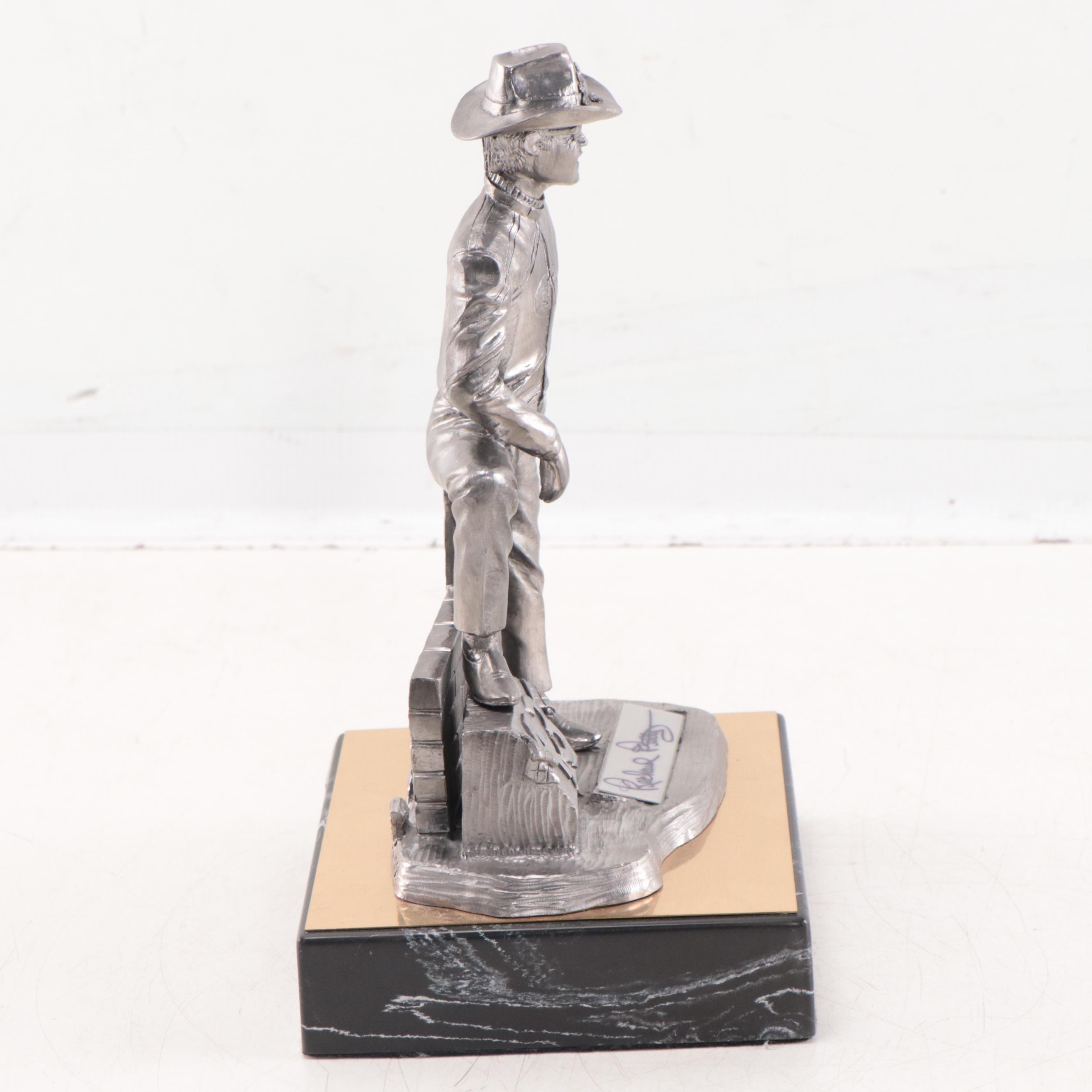 Richard Petty Signed Limited Edition Pewter Figurine by Michael Ricker, 1995