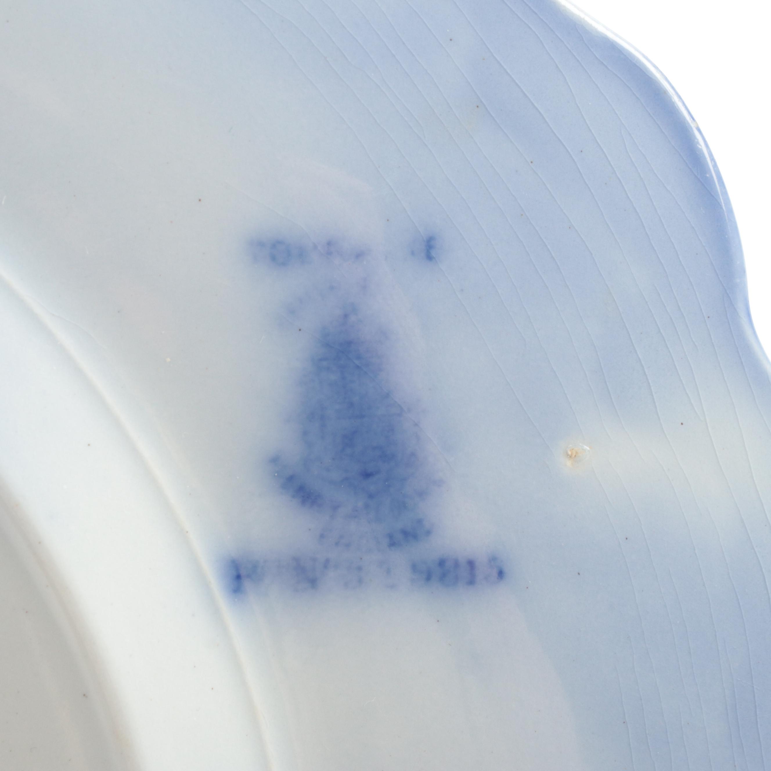 Carl Teichert Blue Onion Style with Seltmann and Other English Flo Blue Plates