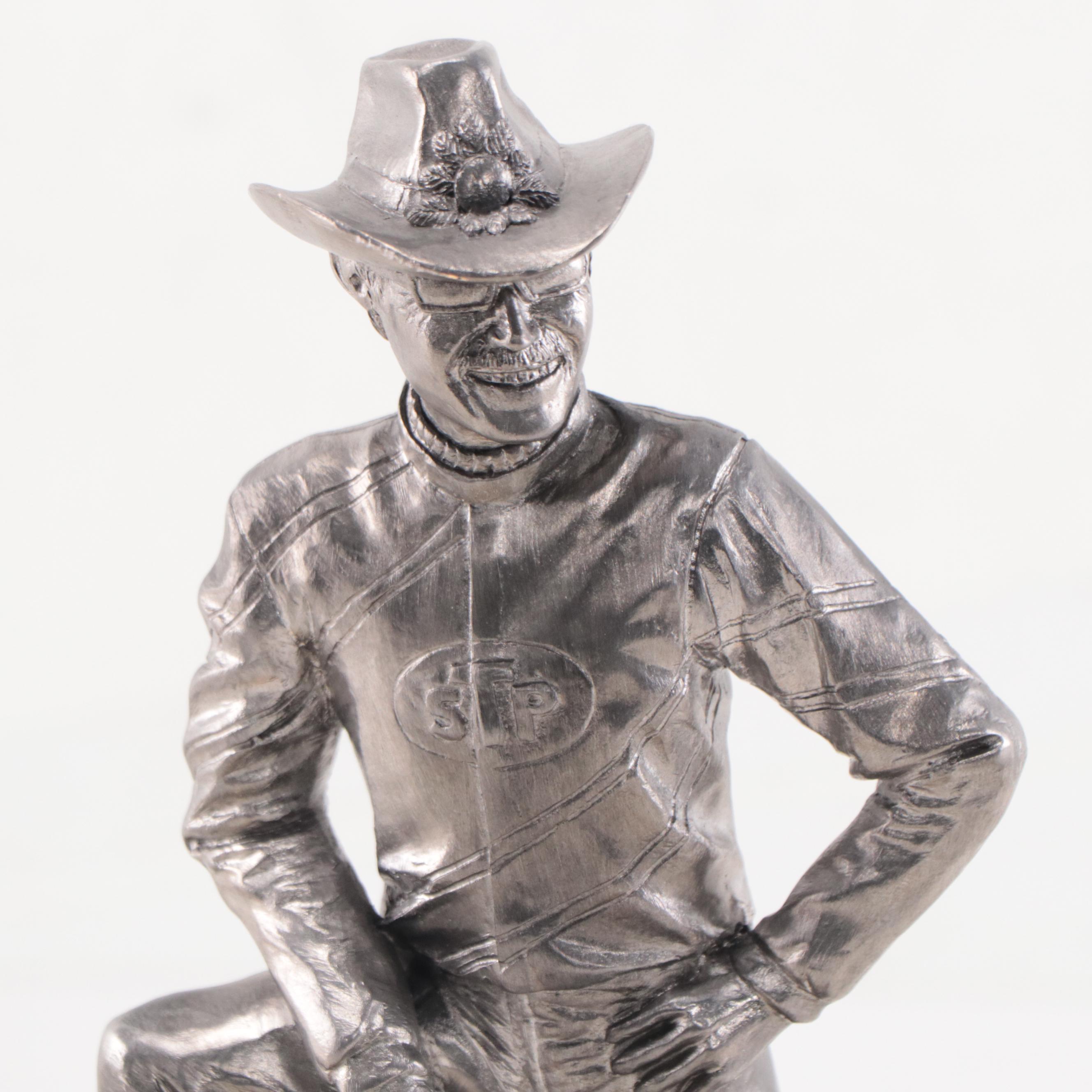 Richard Petty Signed Limited Edition Pewter Figurine by Michael Ricker, 1995