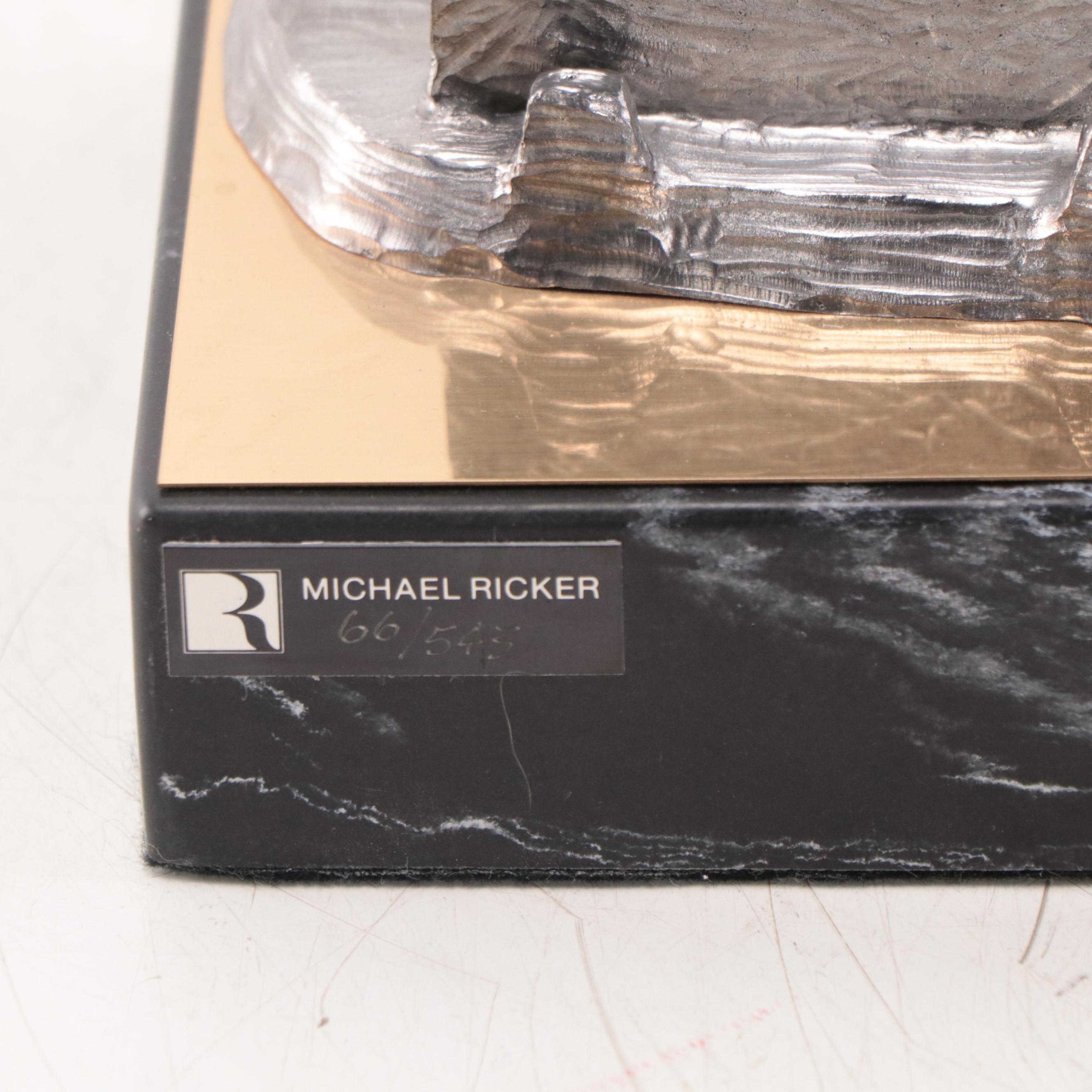 Richard Petty Signed Limited Edition Pewter Figurine by Michael Ricker, 1995