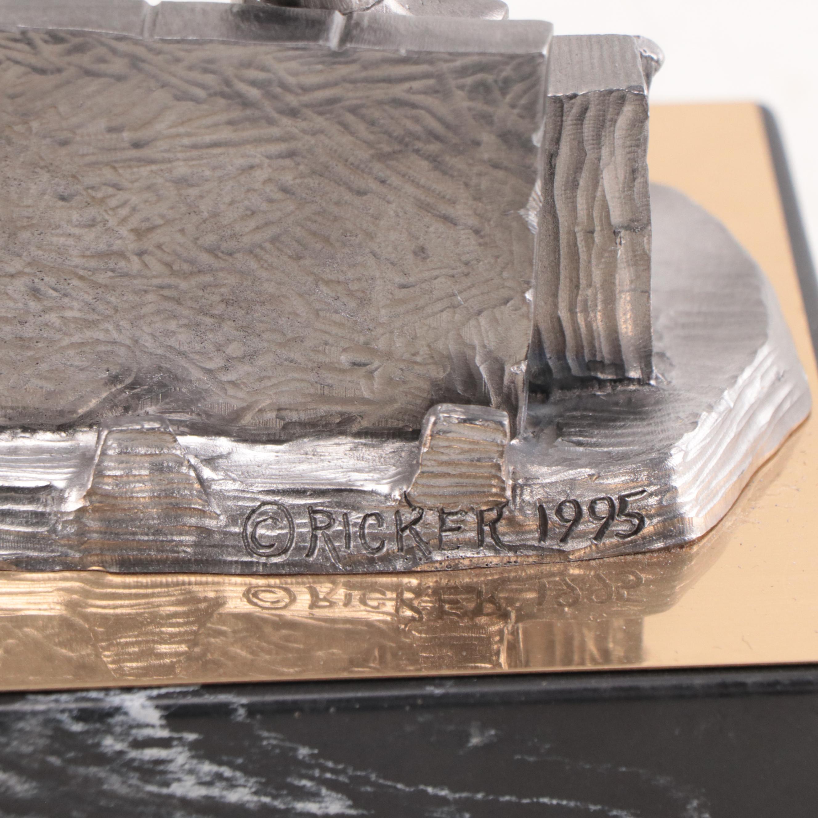 Richard Petty Signed Limited Edition Pewter Figurine by Michael Ricker, 1995