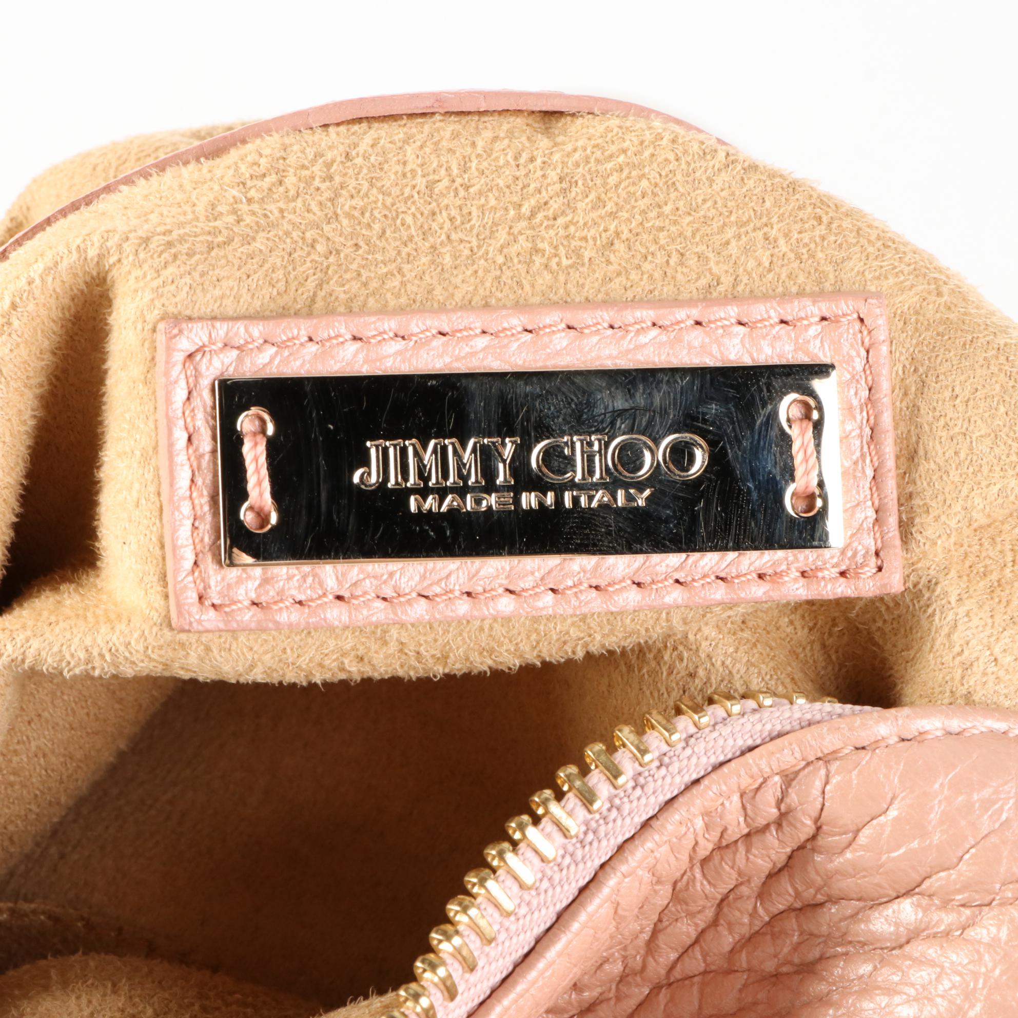 Jimmy Choo Pearlescent Grain Leather Hobo Shoulder Bag