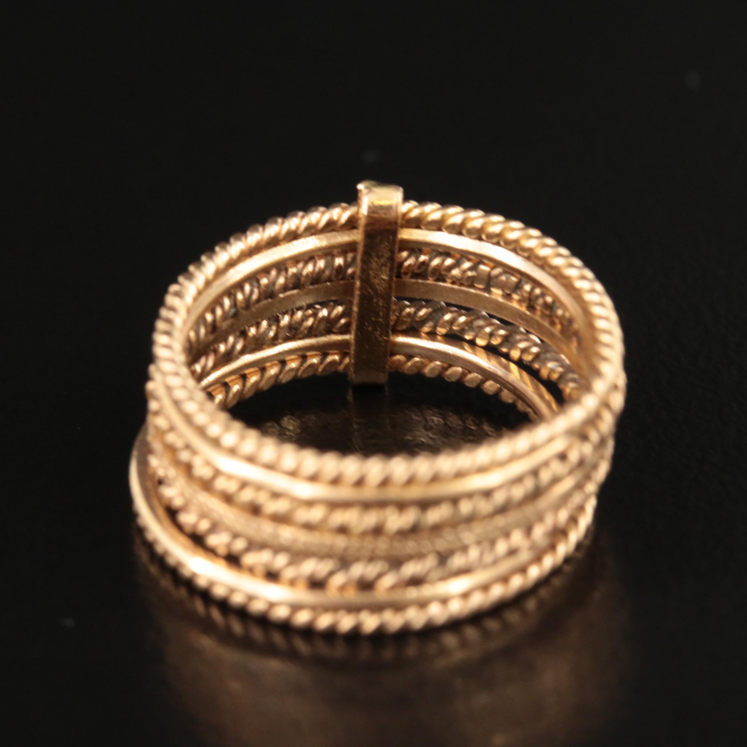 18K Stacking Rings with Connector