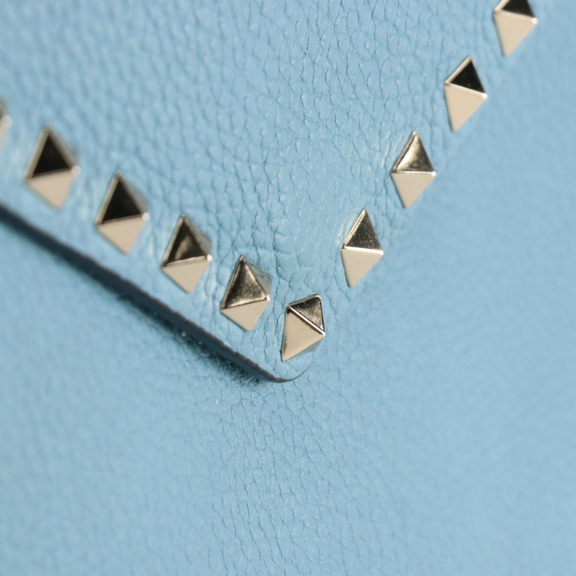 Valentino Rockstud Envelope Clutch in Full-Grain Leather