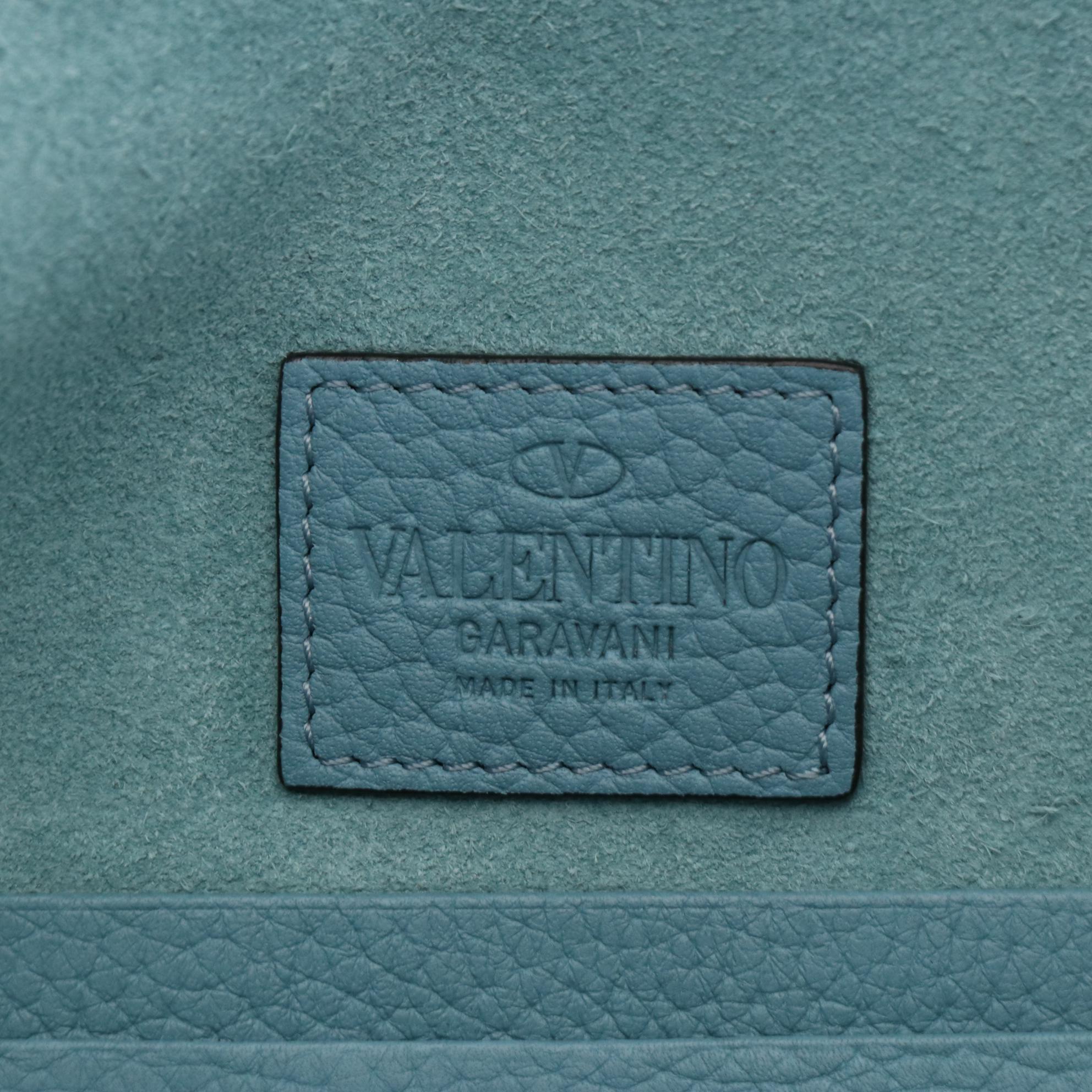 Valentino Rockstud Envelope Clutch in Full-Grain Leather