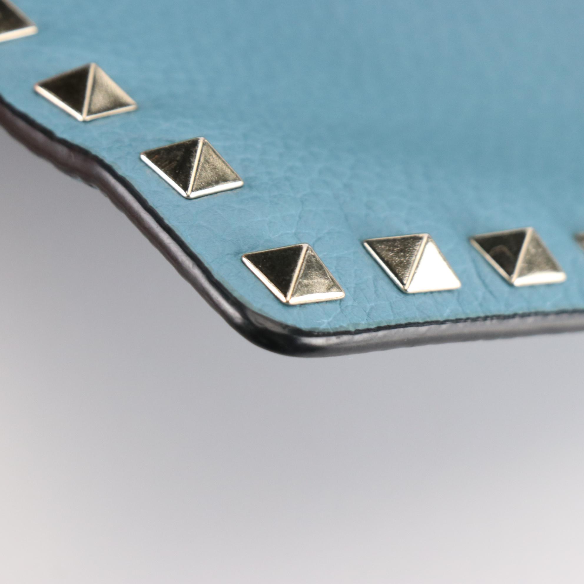 Valentino Rockstud Envelope Clutch in Full-Grain Leather