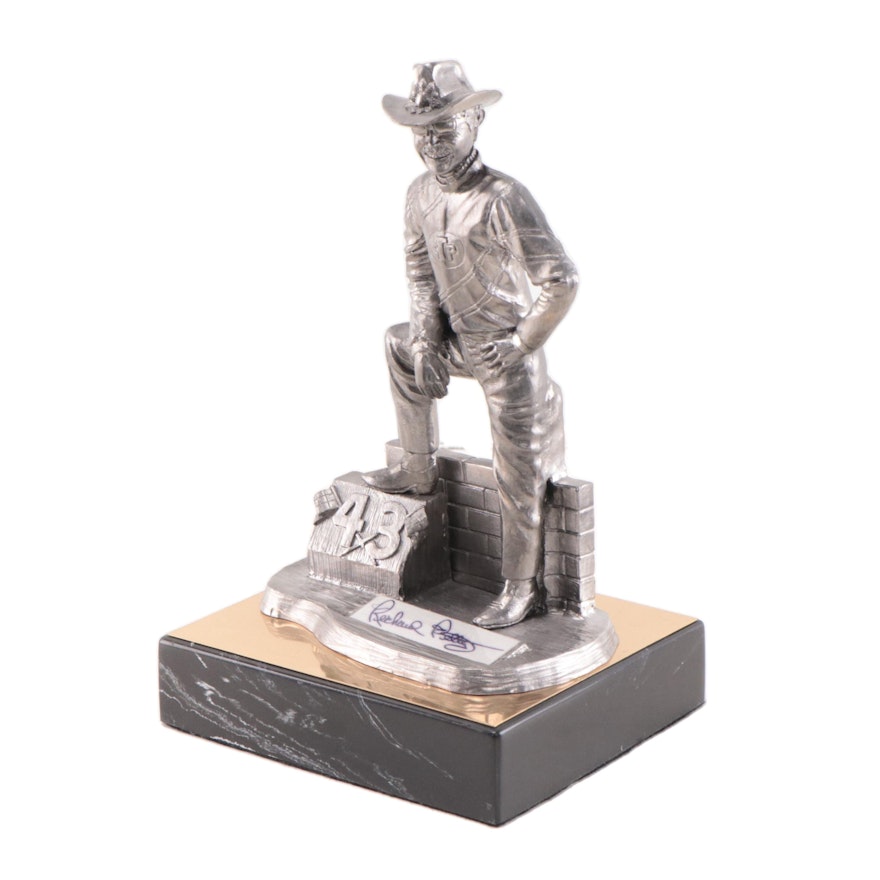 Richard Petty Signed Limited Edition Pewter Figurine by Michael Ricker, 1995