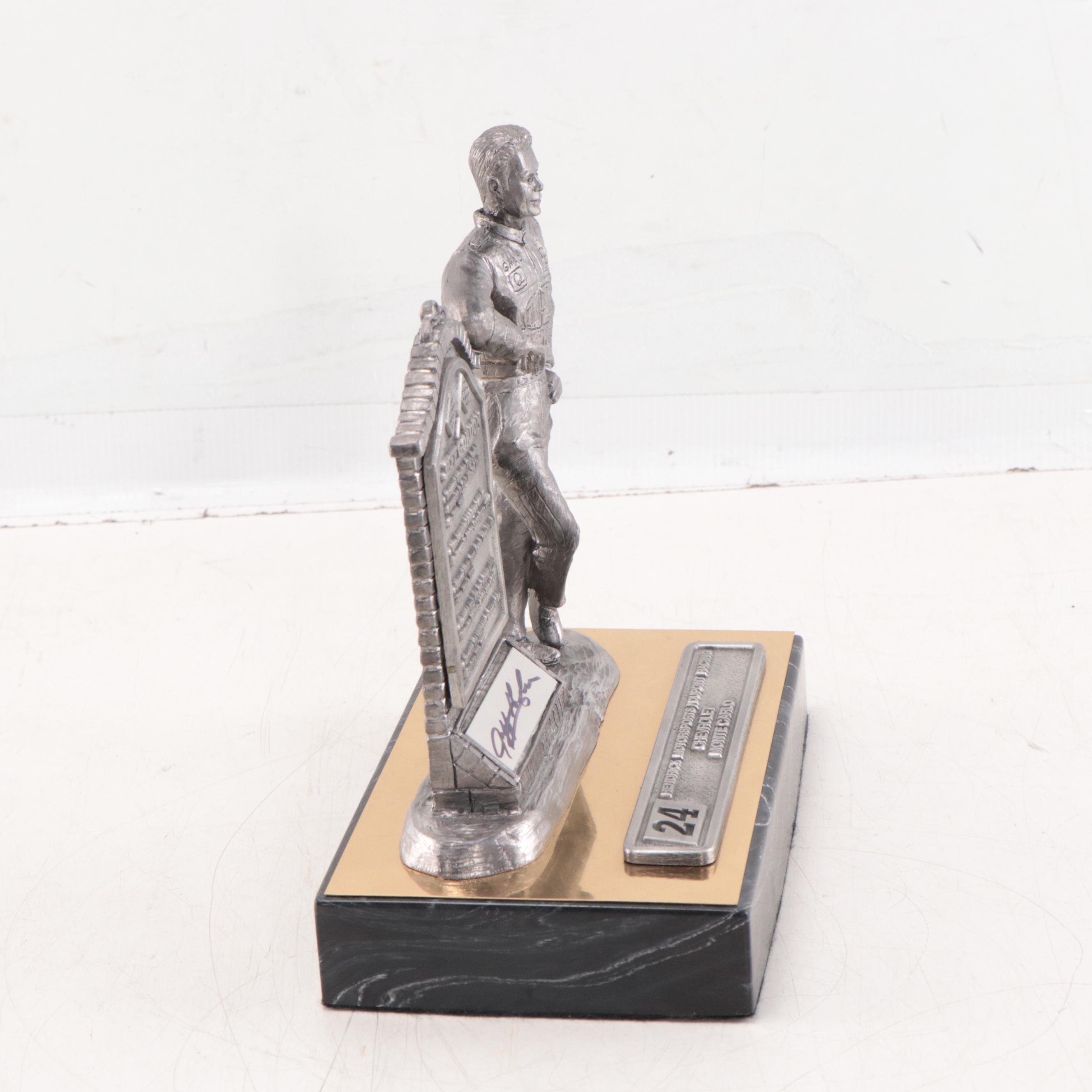 Jeff Gordon Signed Pewter Sculpture by Michael Ricker, 1997