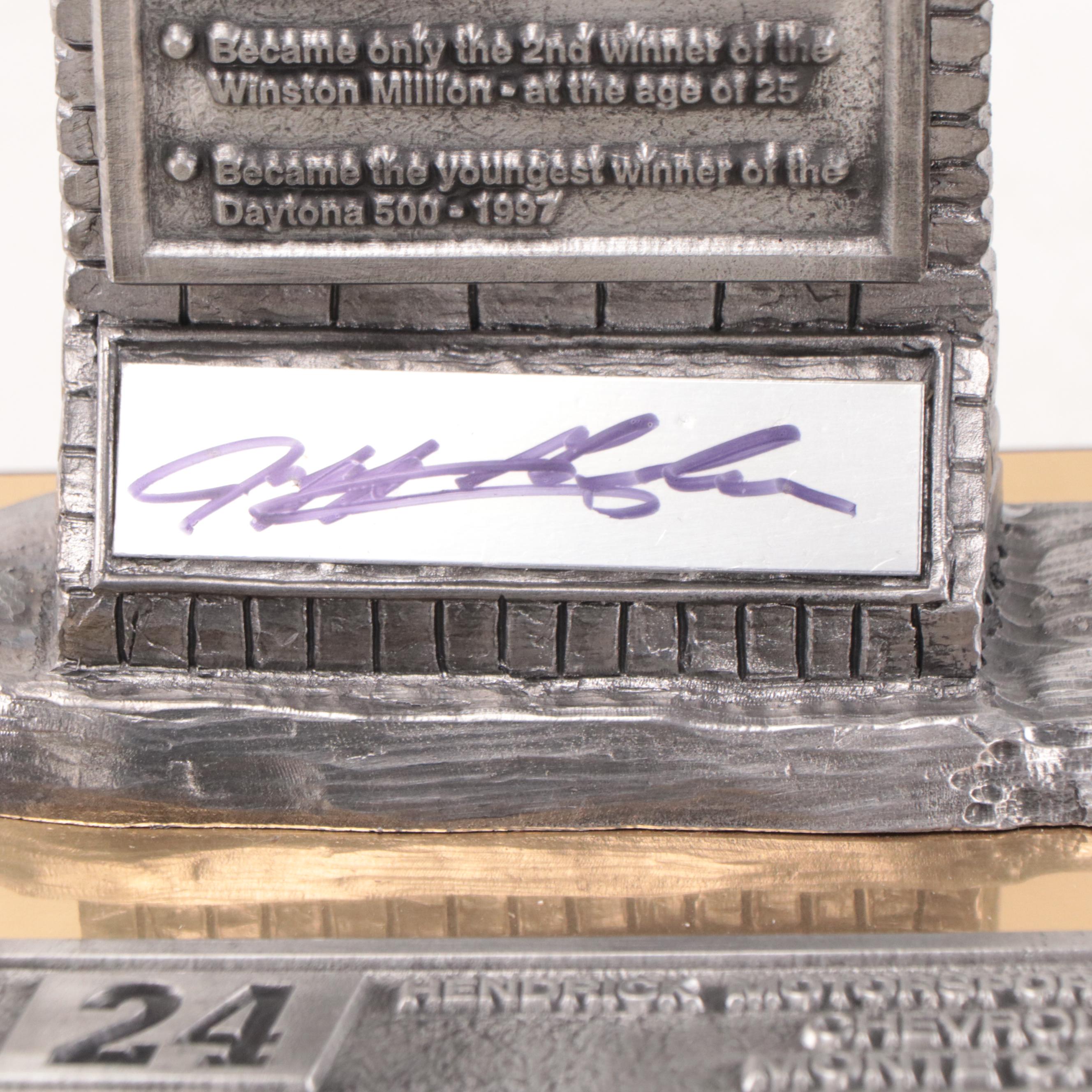 Jeff Gordon Signed Pewter Sculpture by Michael Ricker, 1997