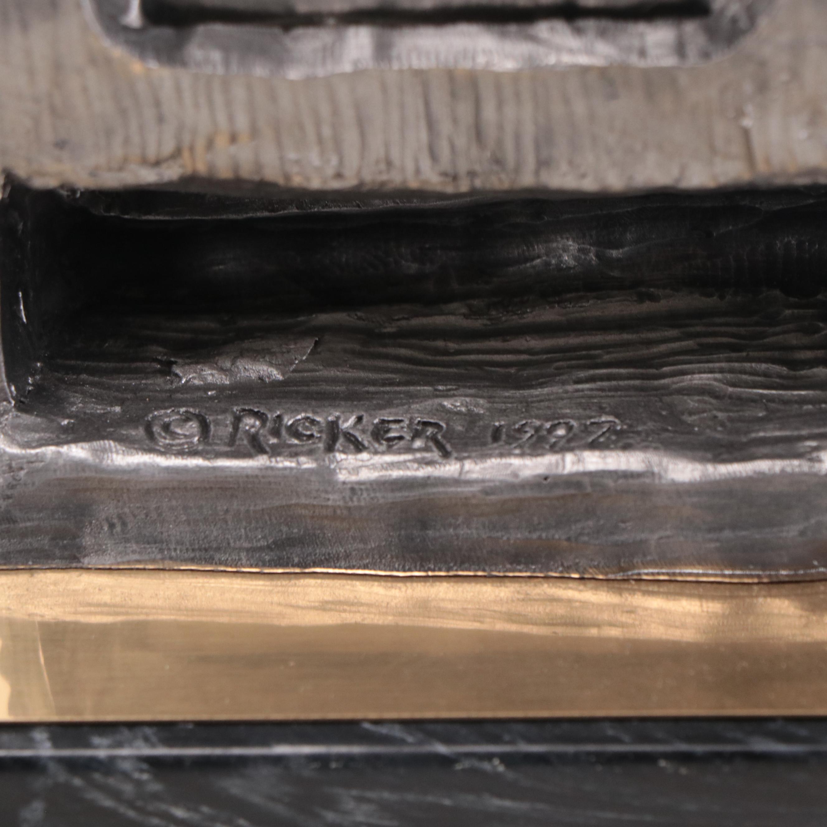 Jeff Gordon Signed Pewter Sculpture by Michael Ricker, 1997