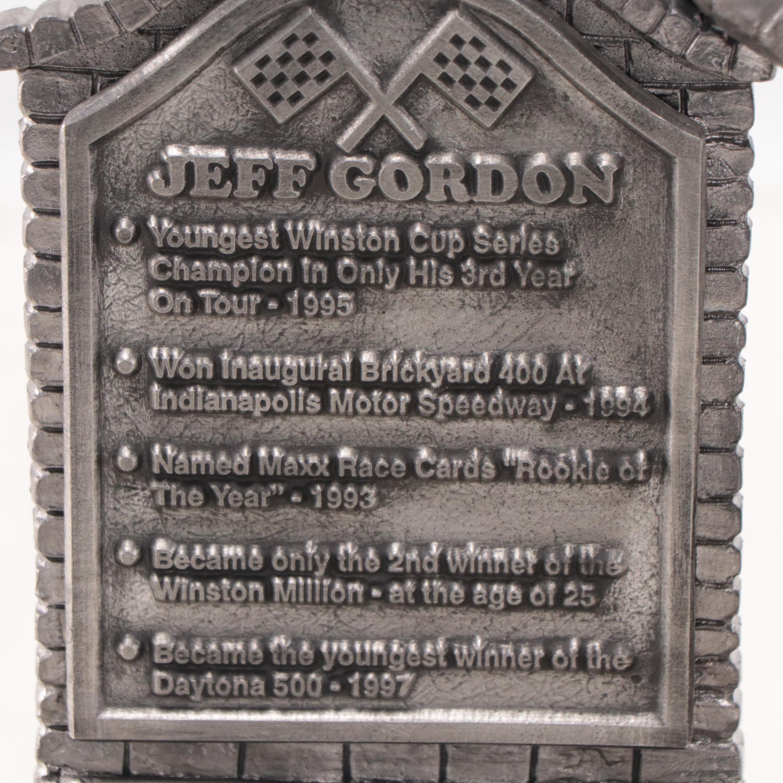 Jeff Gordon Signed Pewter Sculpture by Michael Ricker, 1997