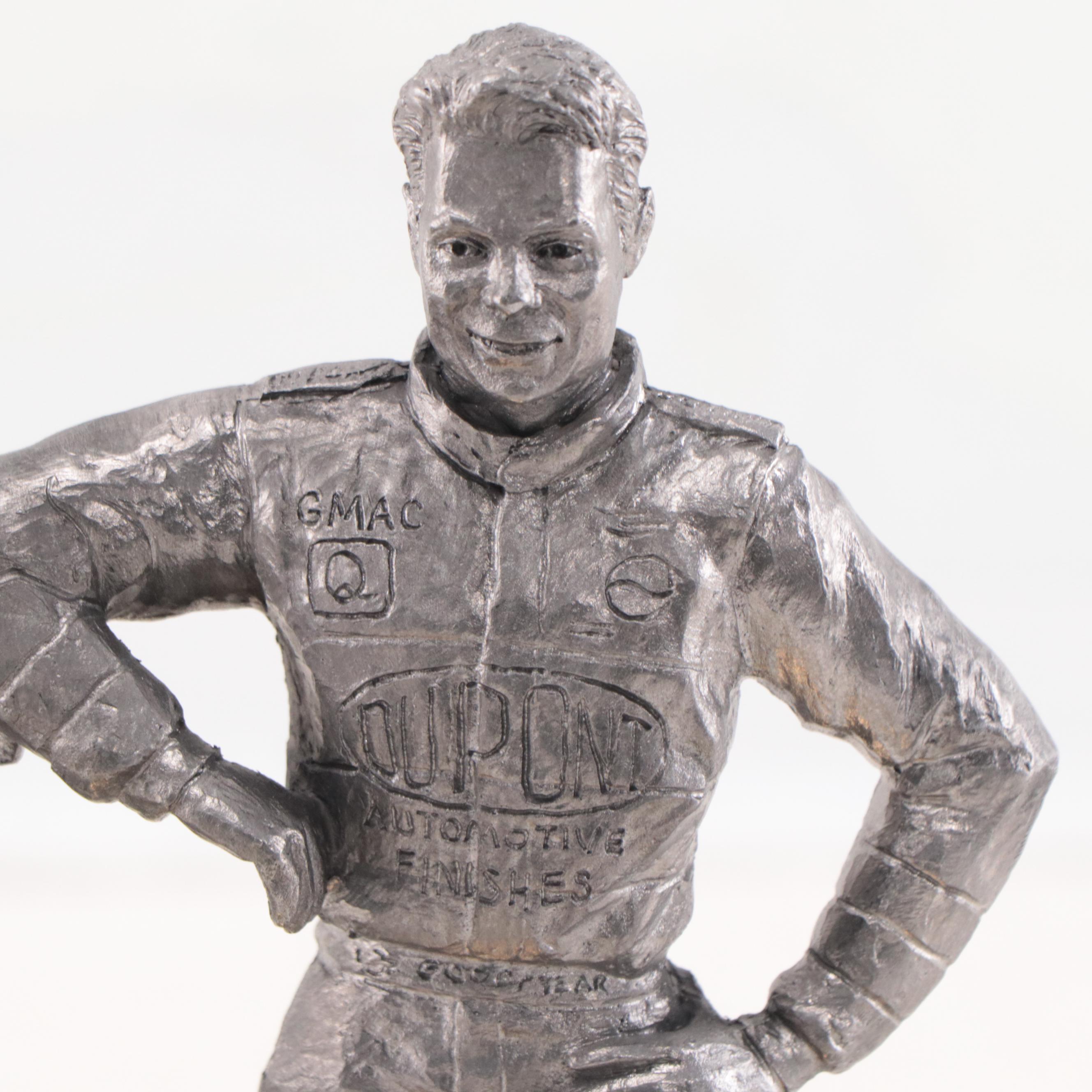 Jeff Gordon Signed Pewter Sculpture by Michael Ricker, 1997