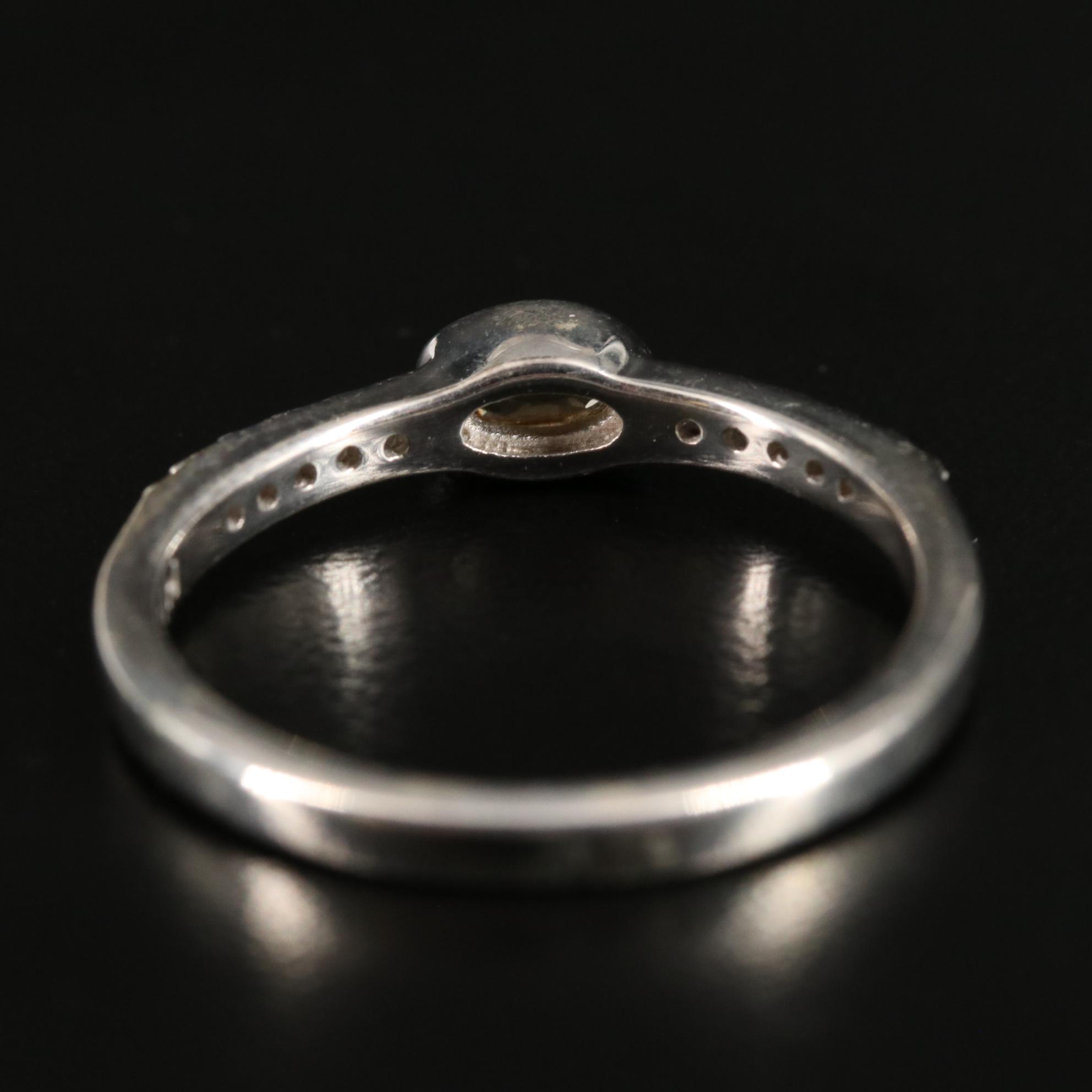 Sterling Citrine and White Topaz Ring