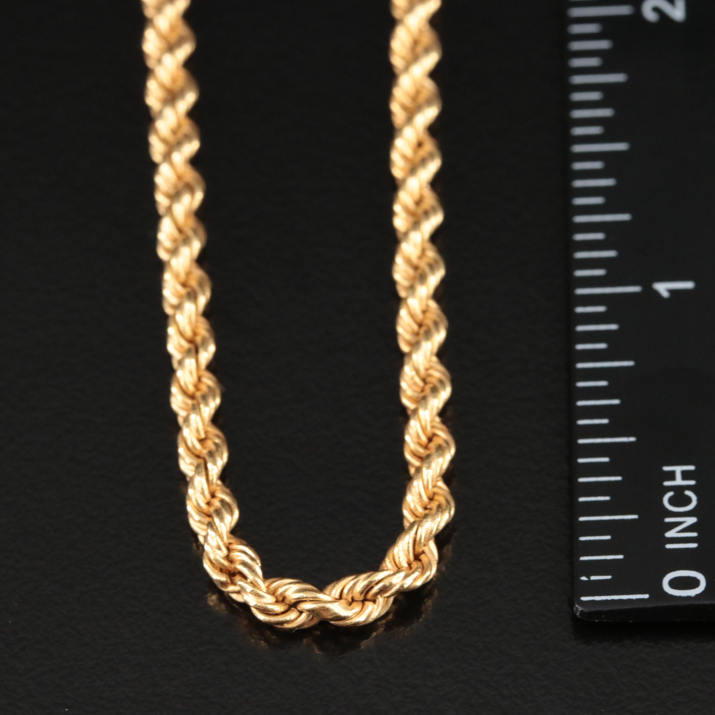 18K Rope Chain Necklace