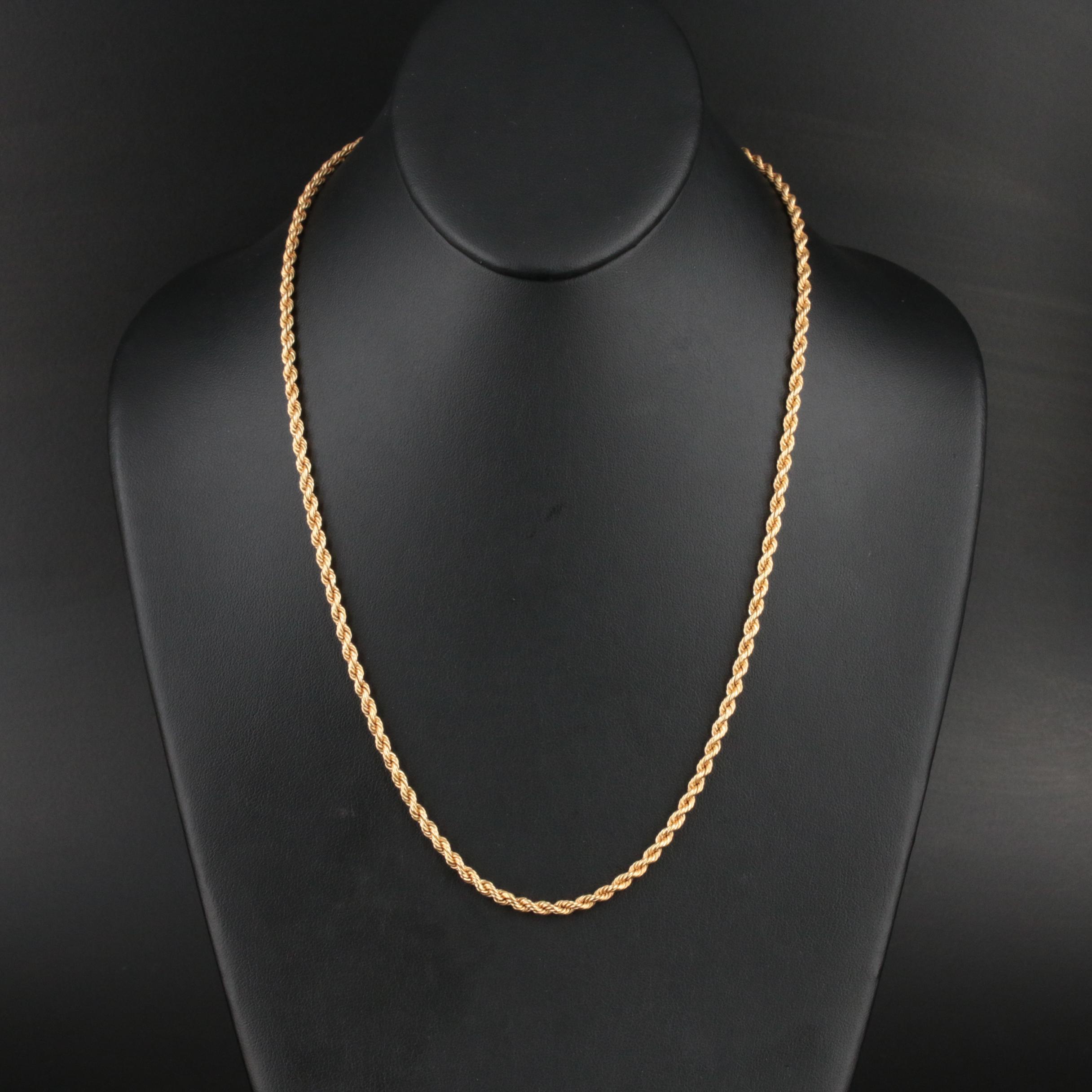 18K Rope Chain Necklace