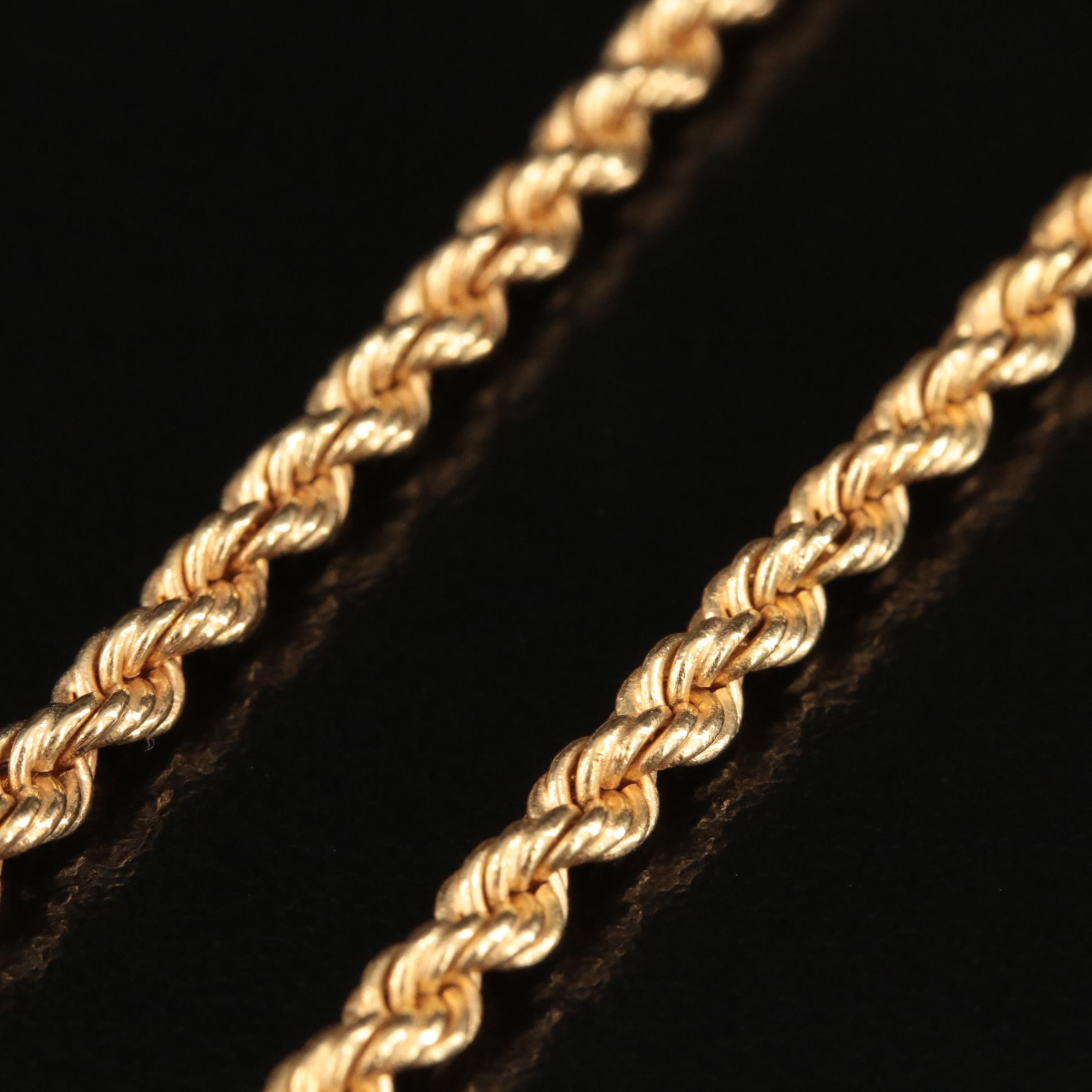 18K Rope Chain Necklace