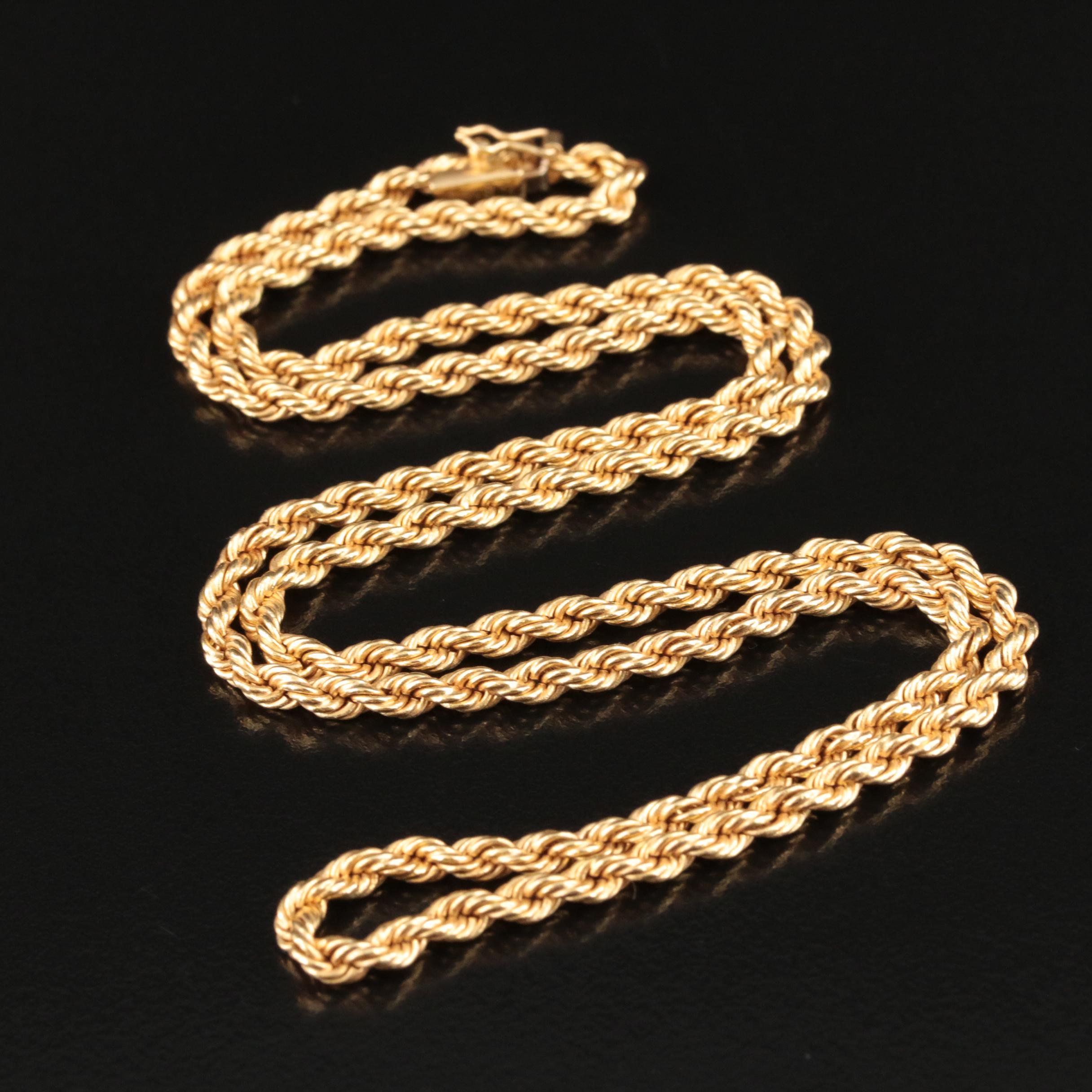 18K Rope Chain Necklace