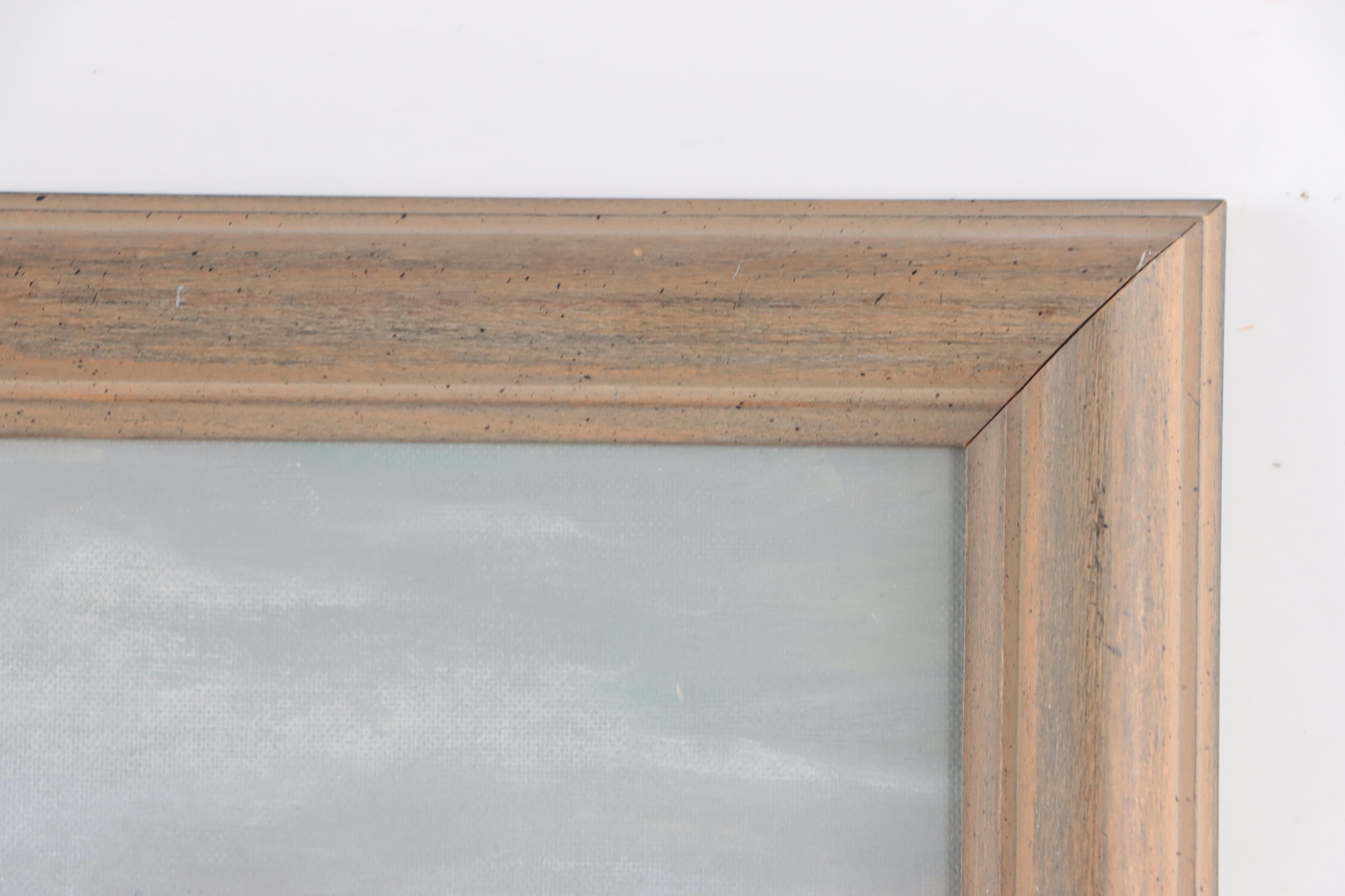 B. Perrin Coastal Scene Oil Painting in the Manner of Robert Fabe, 1987