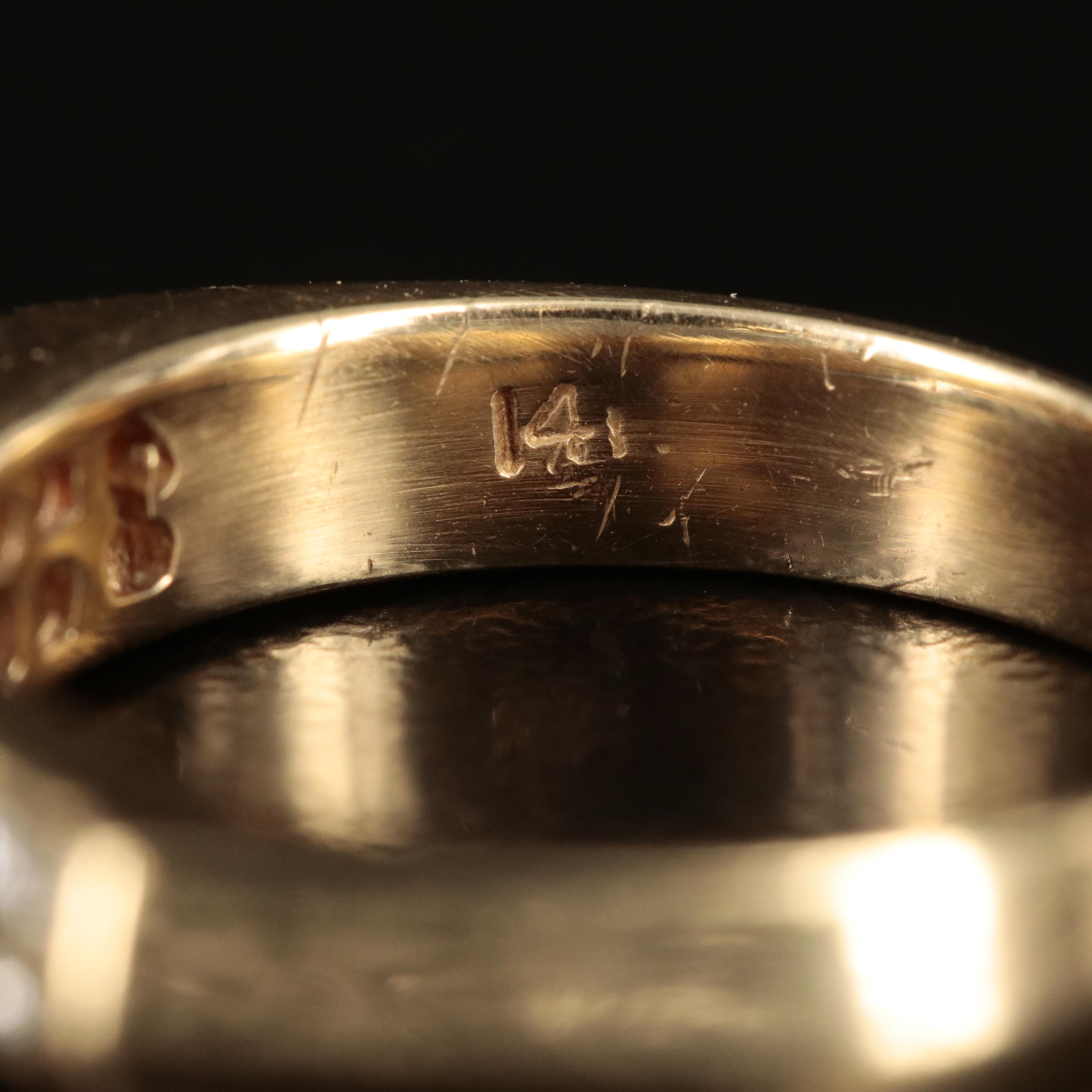 14K 0.74 CTW Diamond Ring with Knife Edge