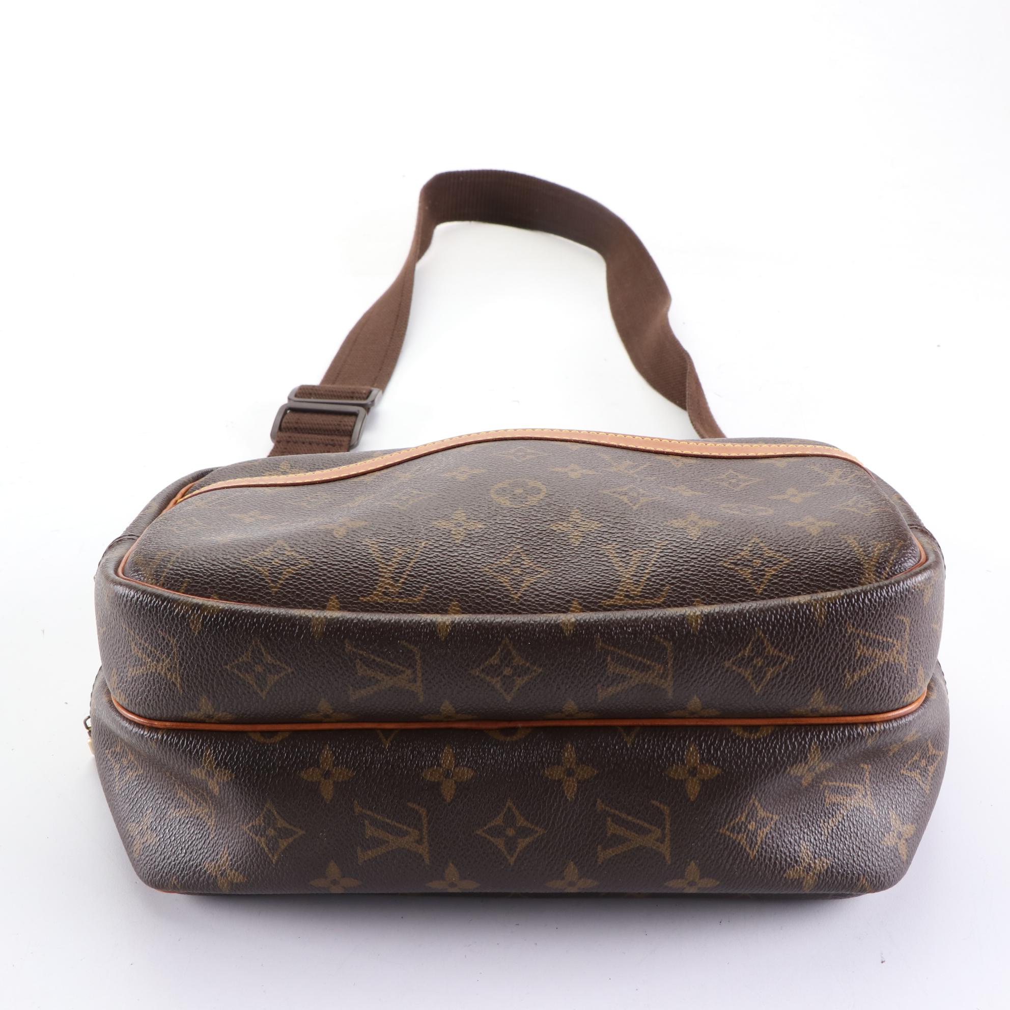 Louis Vuitton Reporter PM Bag in Monogram Canvas and Vachetta Leather