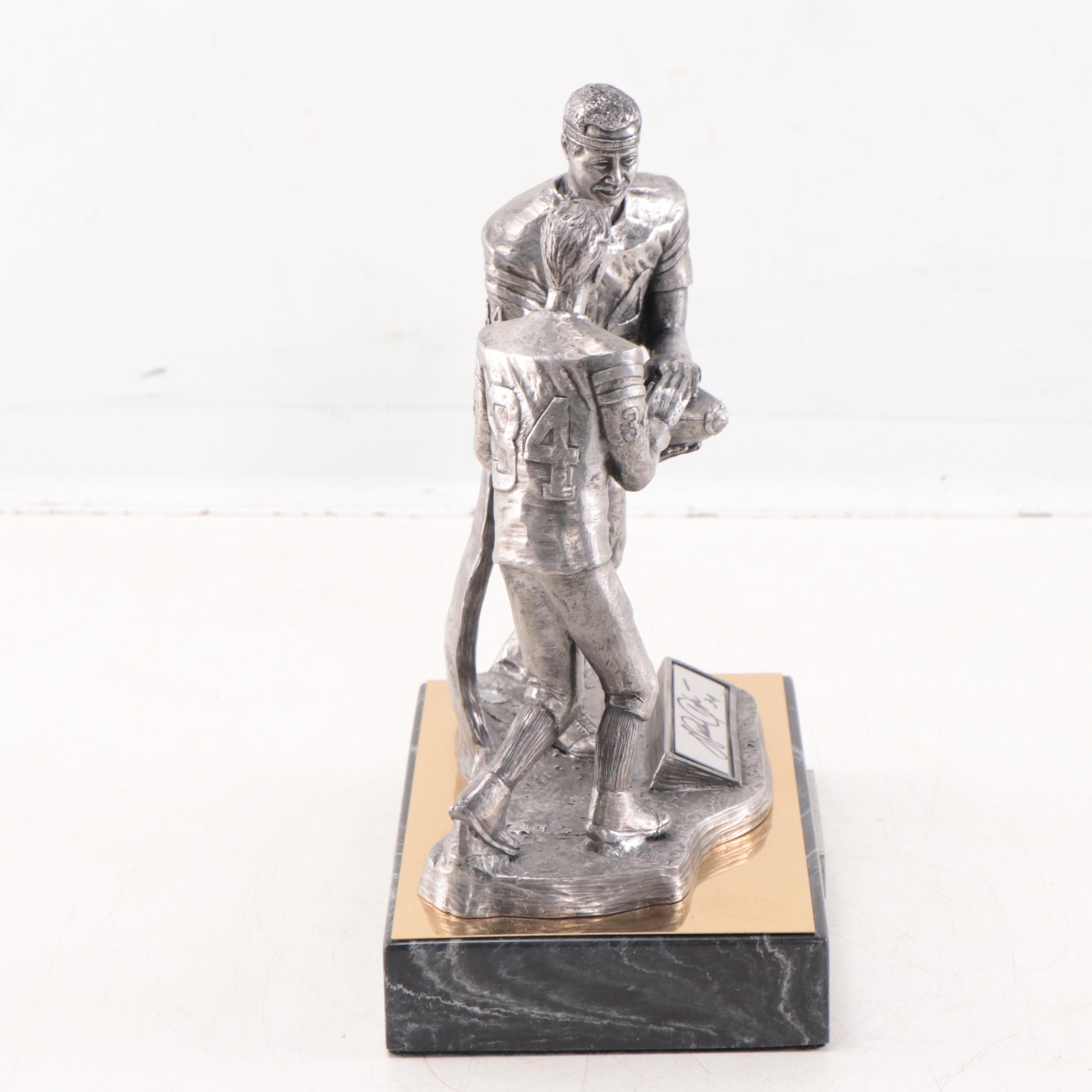 Walter Payton Signed "The Legend Lives" Pewter Sculpture by Michael Ricker, 1996