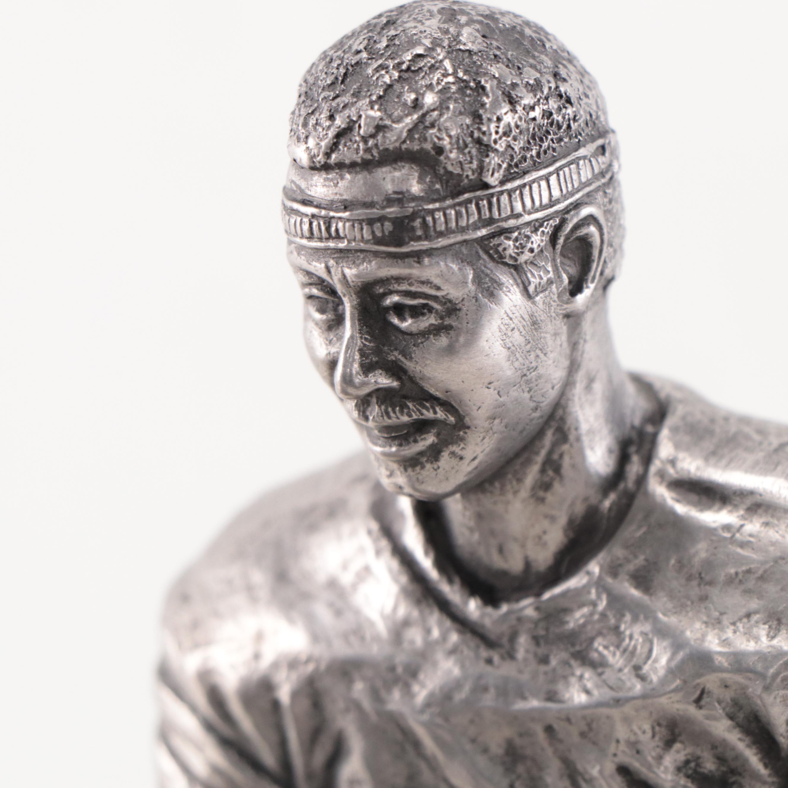 Walter Payton Signed "The Legend Lives" Pewter Sculpture by Michael Ricker, 1996