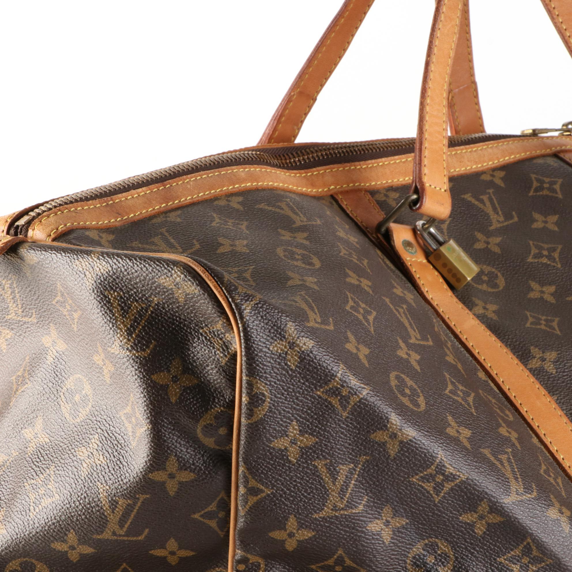 Louis Vuitton Sac Souple 55 in Monogram Canvas and Vachetta Leather